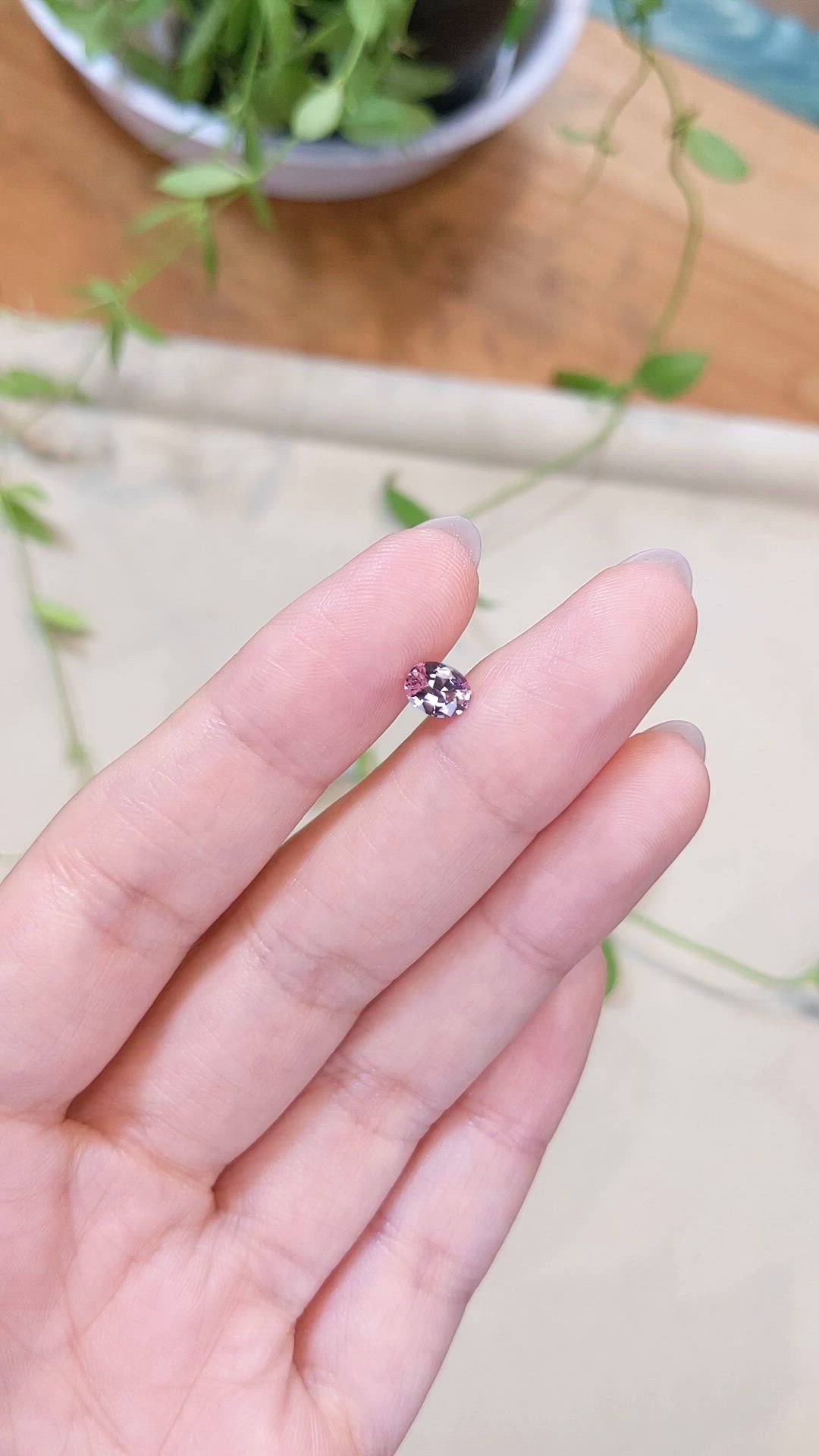 0.68 Ct. Pink Garnet from Ceylon (Sri Lanka) Size Video
