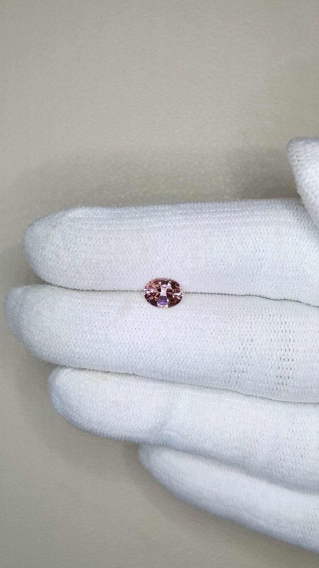 0.68 Ct. Pink Garnet from Ceylon (Sri Lanka) Size Video
