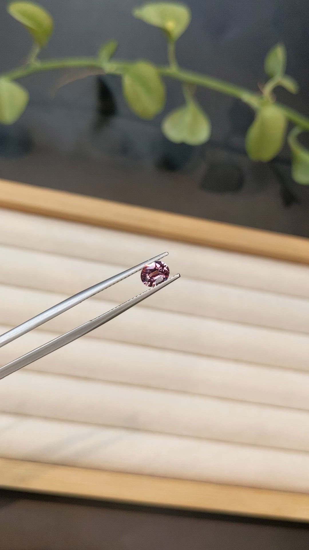 0.64 Ct. Orangish Red Garnet from Ceylon (Sri Lanka) Size Video