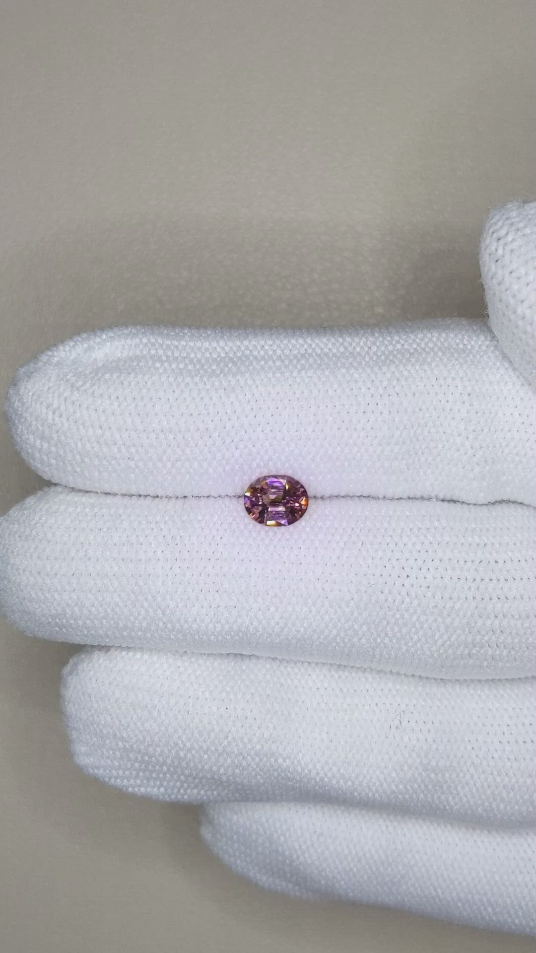 0.64 Ct. Orangish Red Garnet from Ceylon (Sri Lanka) Size Video