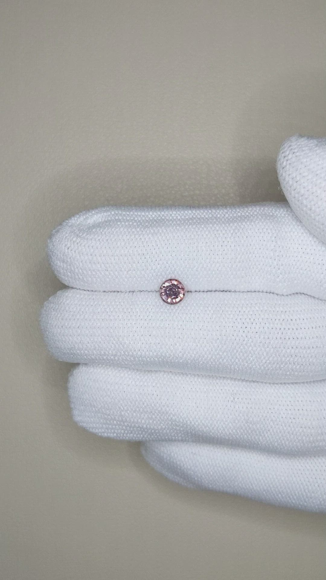 0.54 Ct. Pink Garnet from Ceylon (Sri Lanka) Size Video