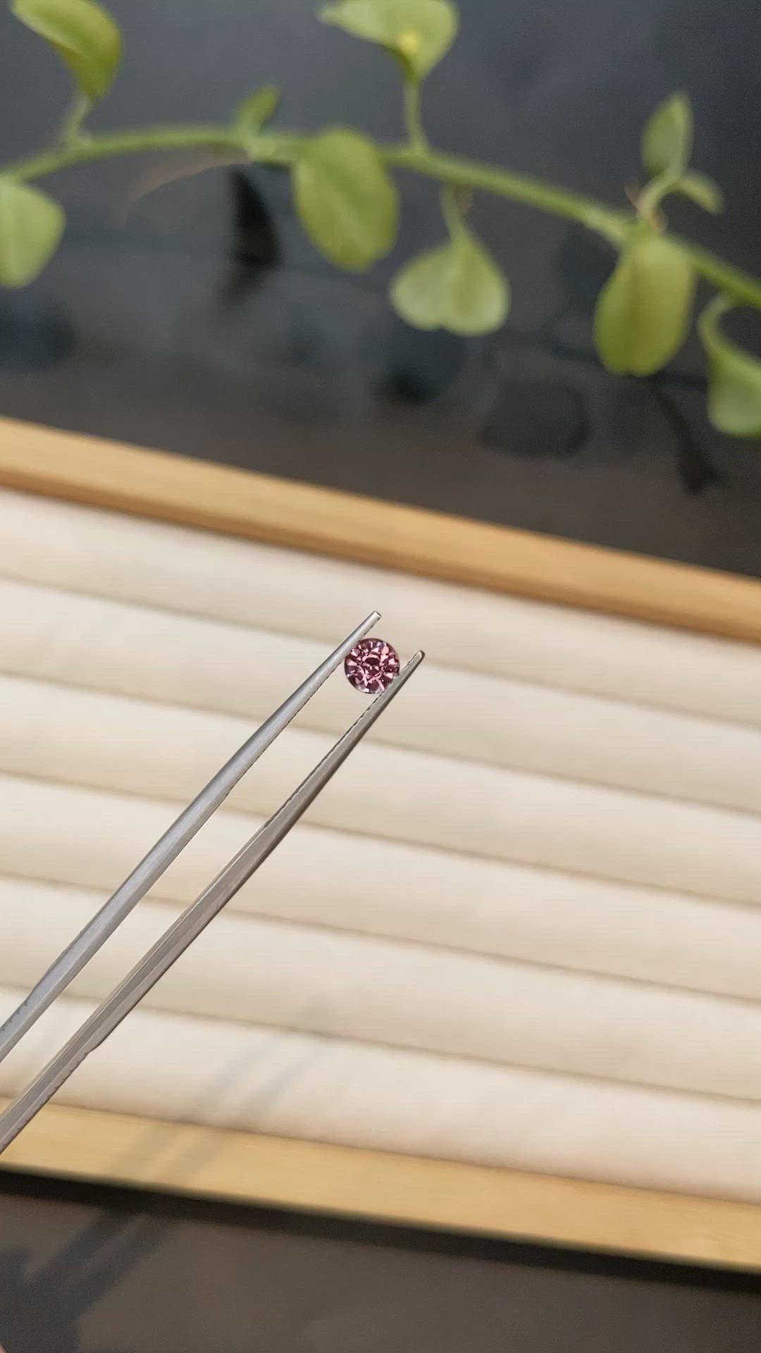 0.54 Ct. Pink Garnet from Ceylon (Sri Lanka) Size Video