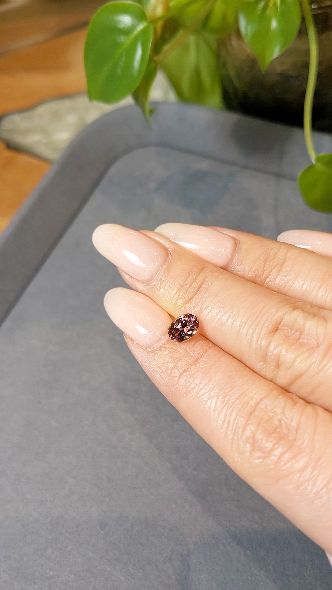 1.06 Ct. Reddish Pink Garnet from Ceylon (Sri Lanka) Size Video