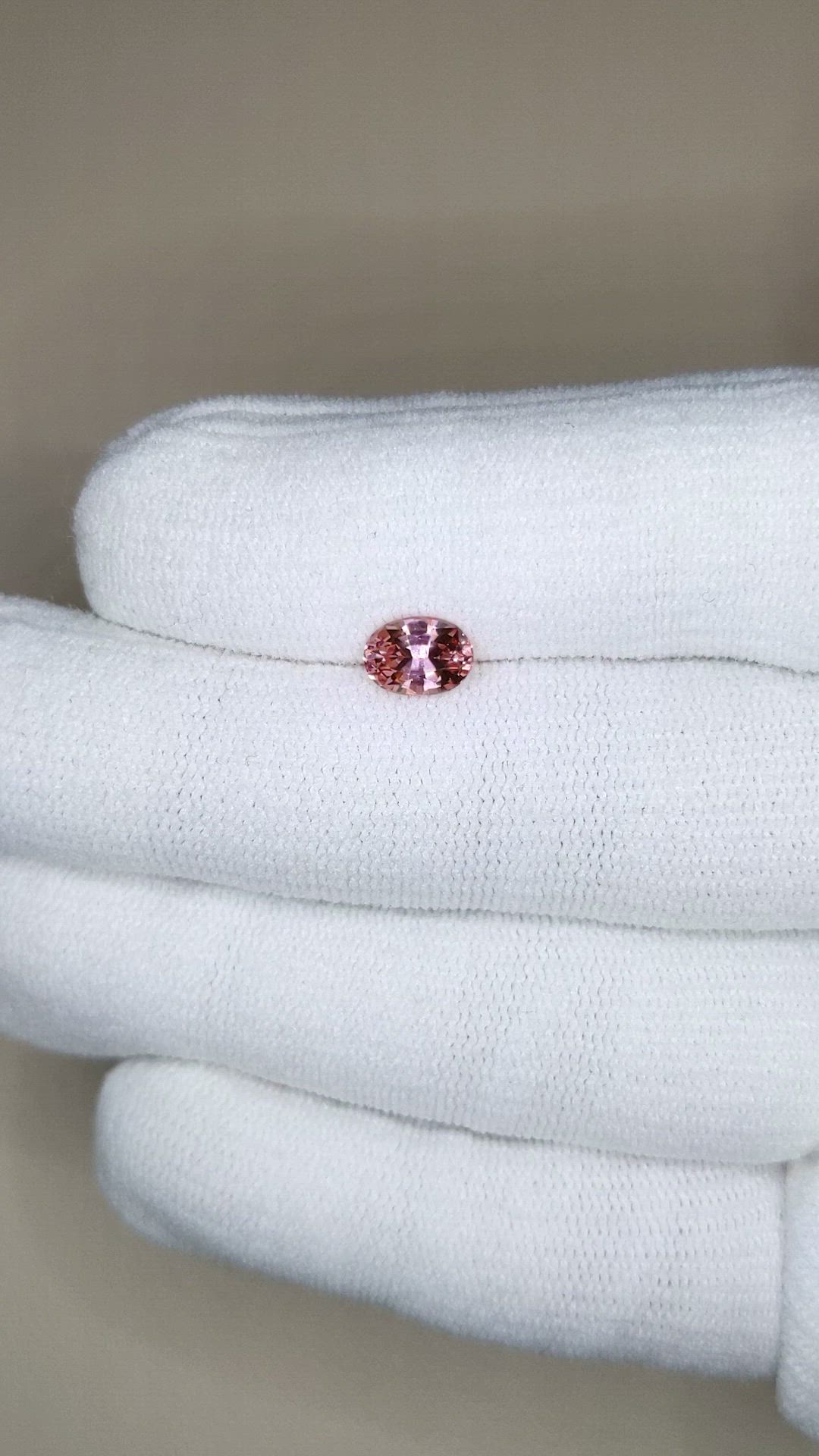 1.06 Ct. Reddish Pink Garnet from Ceylon (Sri Lanka) Size Video