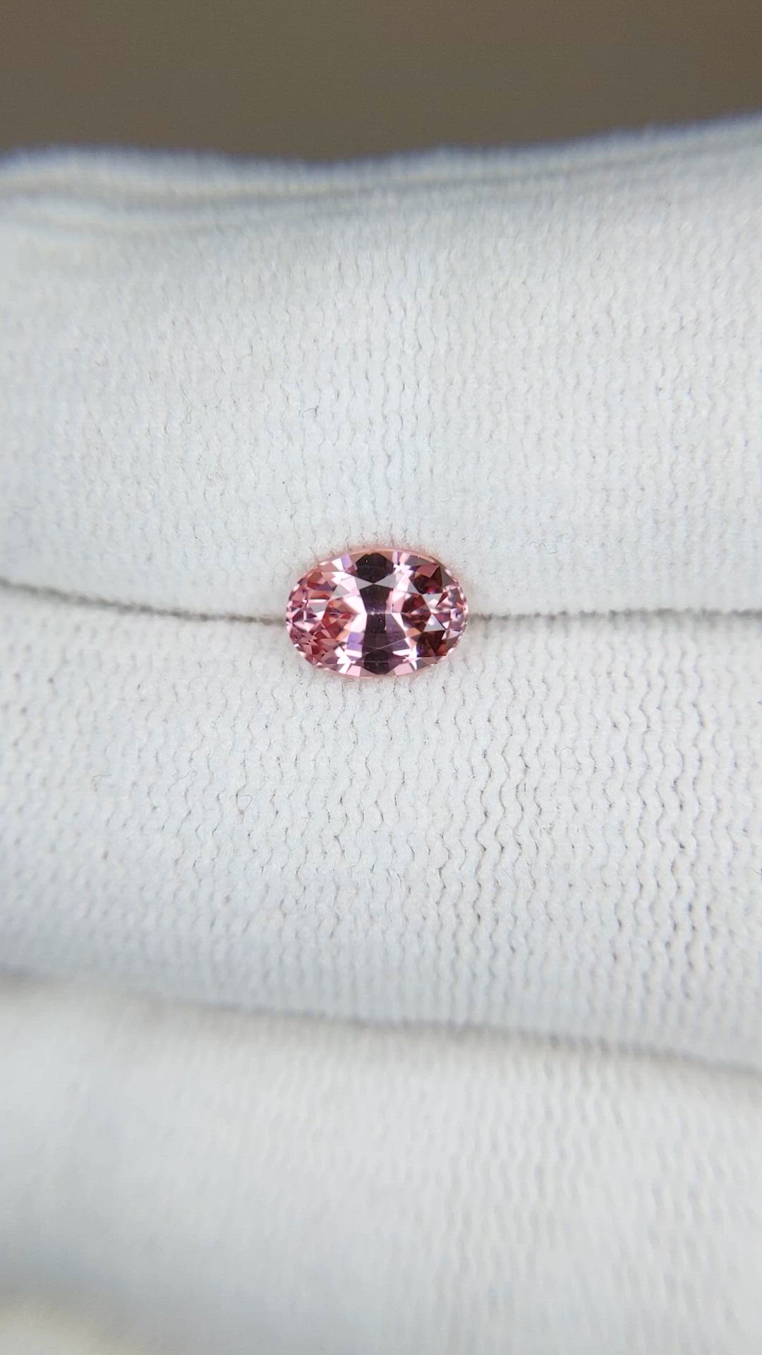 1.06 Ct. Reddish Pink Garnet from Ceylon (Sri Lanka) Size Video