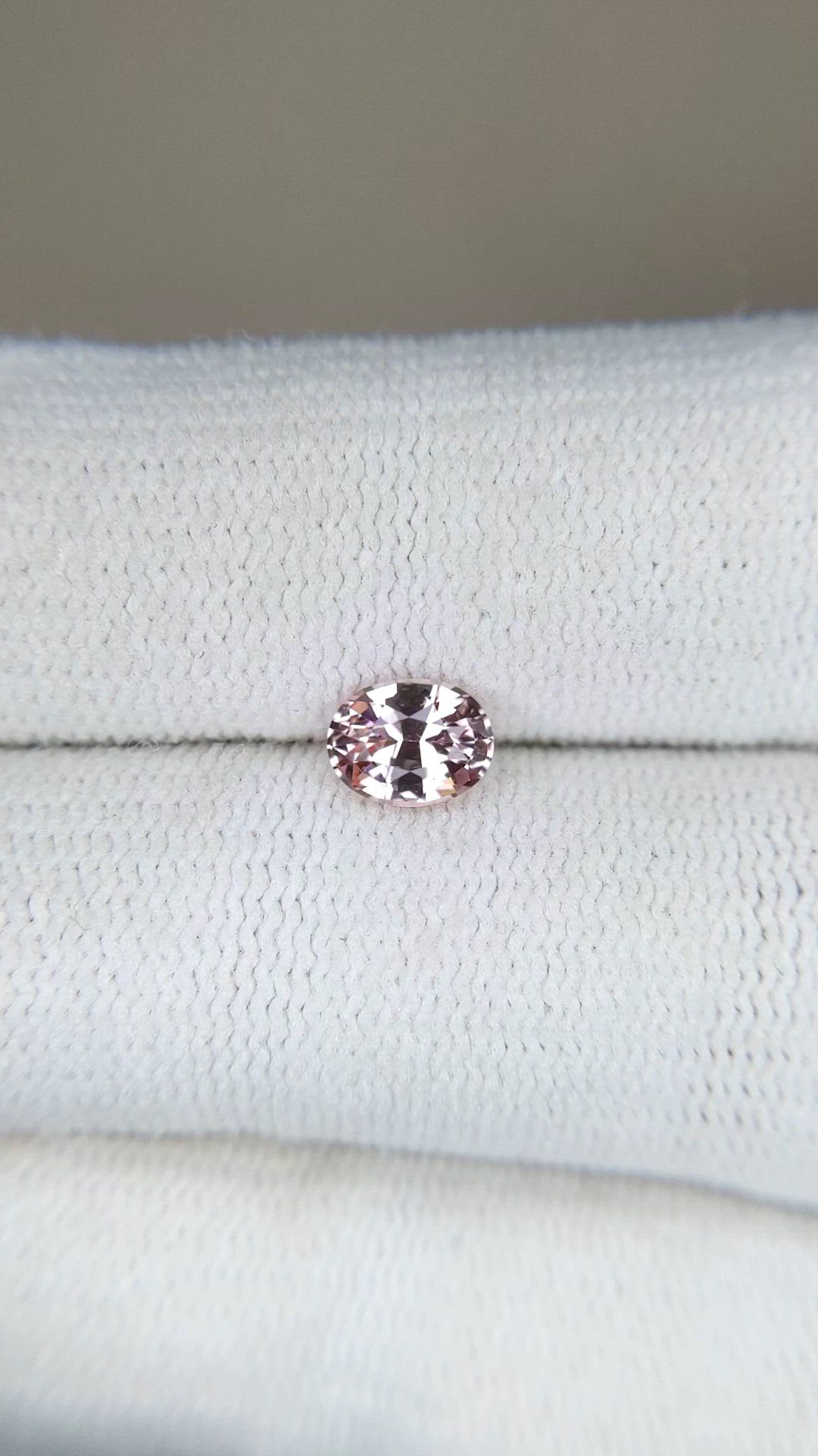 0.65 Ct. Pink Garnet from Ceylon (Sri Lanka) Size Video