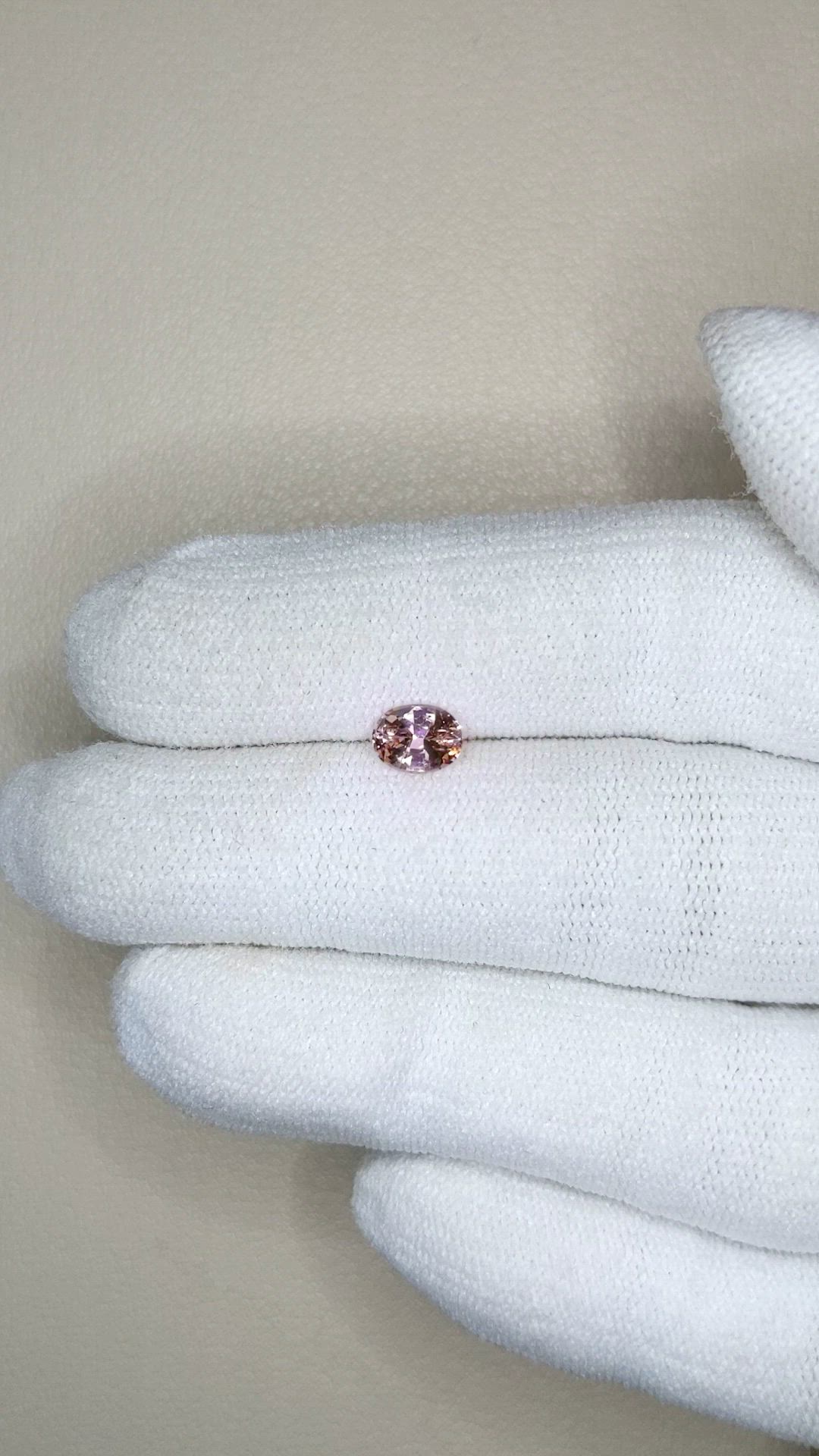 0.65 Ct. Pink Garnet from Ceylon (Sri Lanka) Size Video