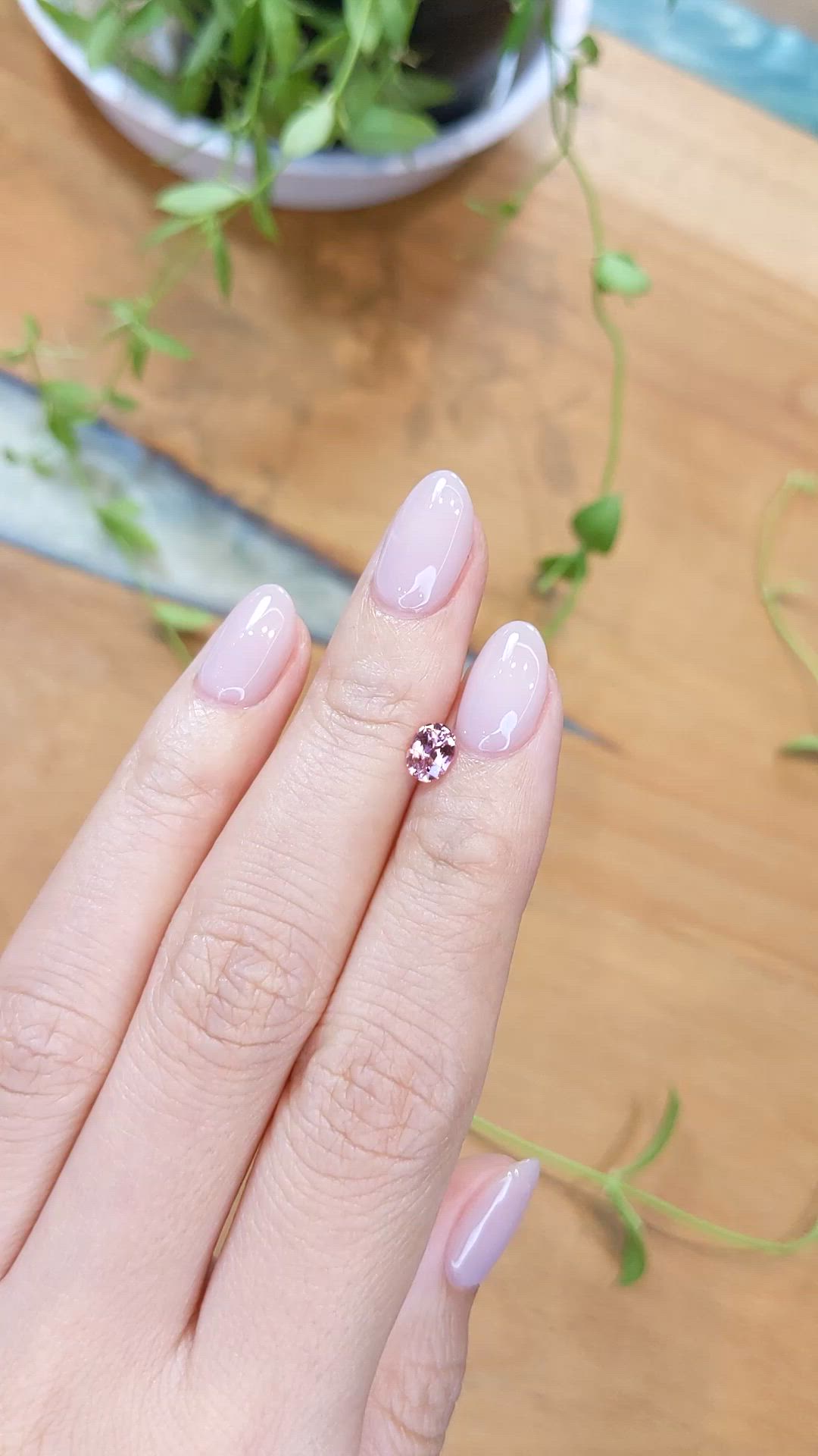 0.65 Ct. Pink Garnet from Ceylon (Sri Lanka) Size Video