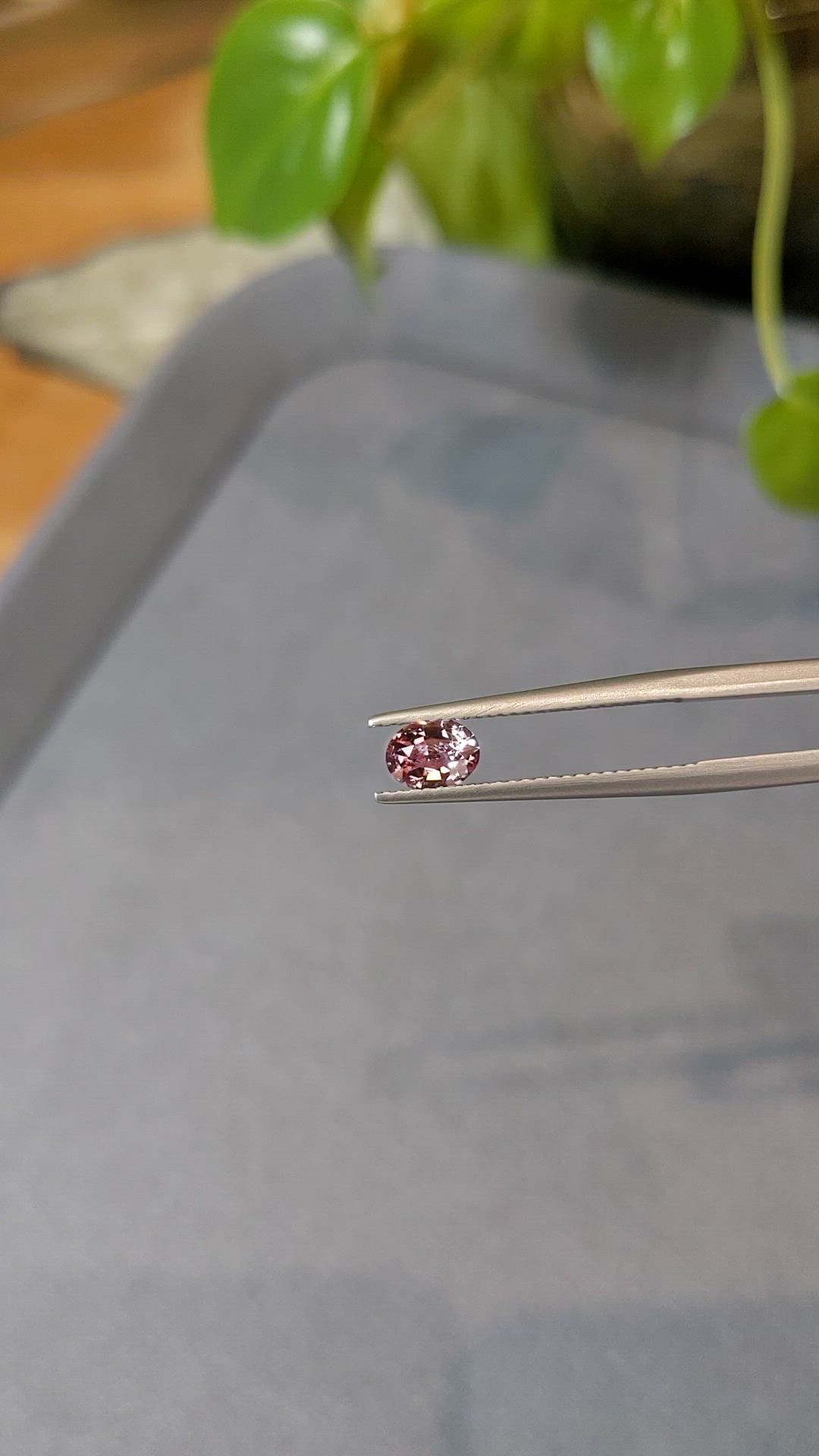 0.61 Ct. Purplish Pink Garnet from Ceylon (Sri Lanka) Size Video