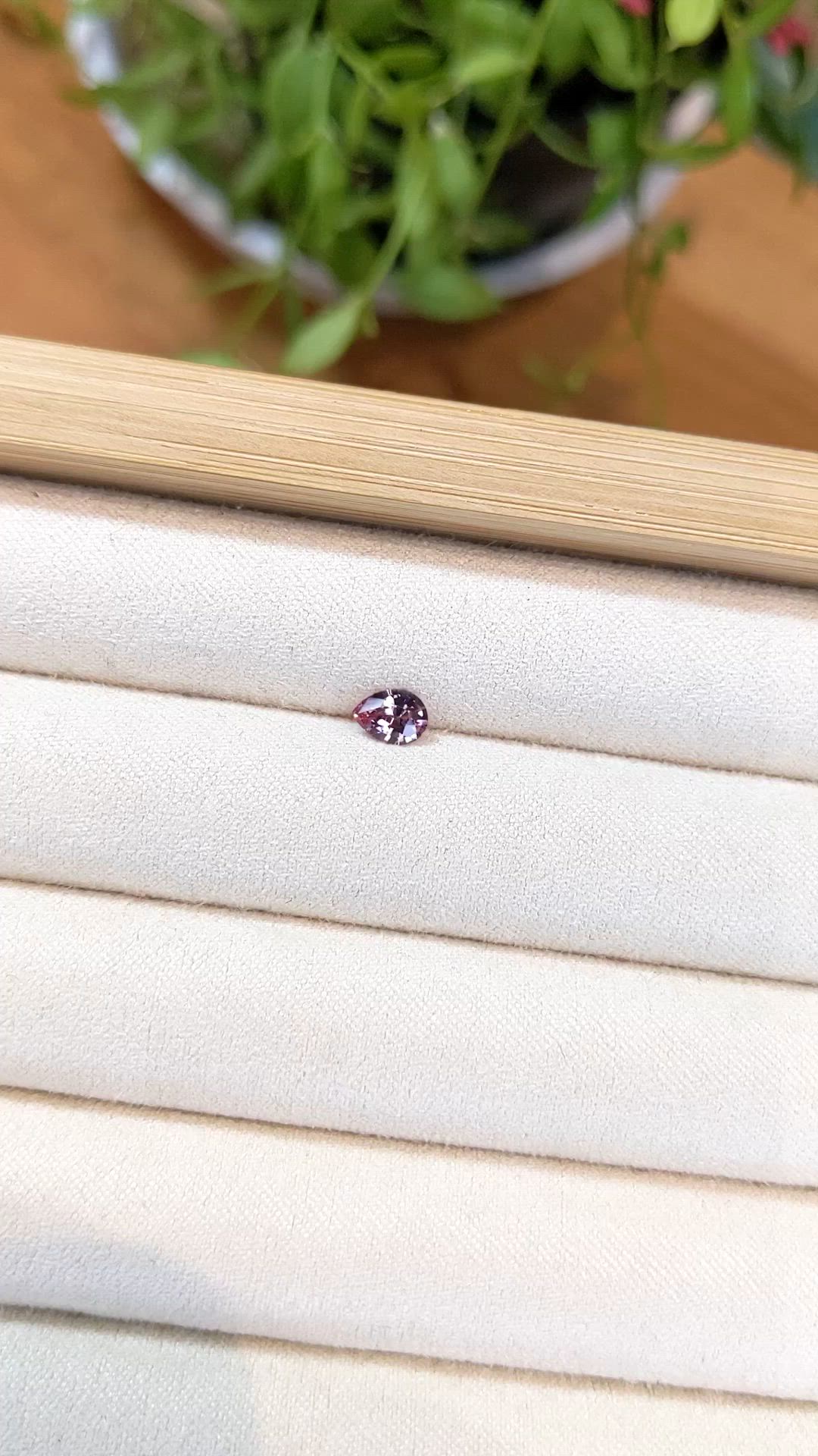 0.48 Ct. Purplish Pink Garnet from Ceylon (Sri Lanka) Size Video