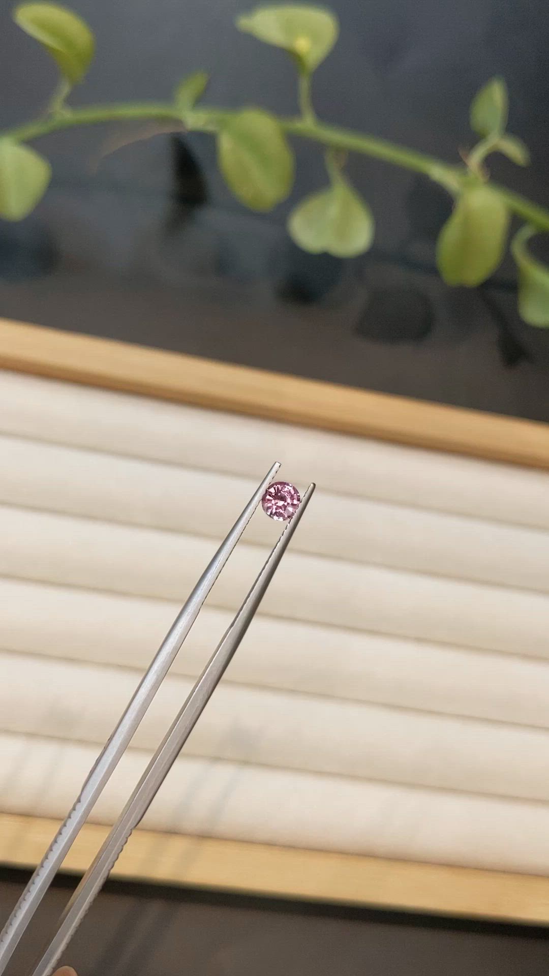 0.55 Ct. Purplish Pink Garnet from Ceylon (Sri Lanka) Size Video