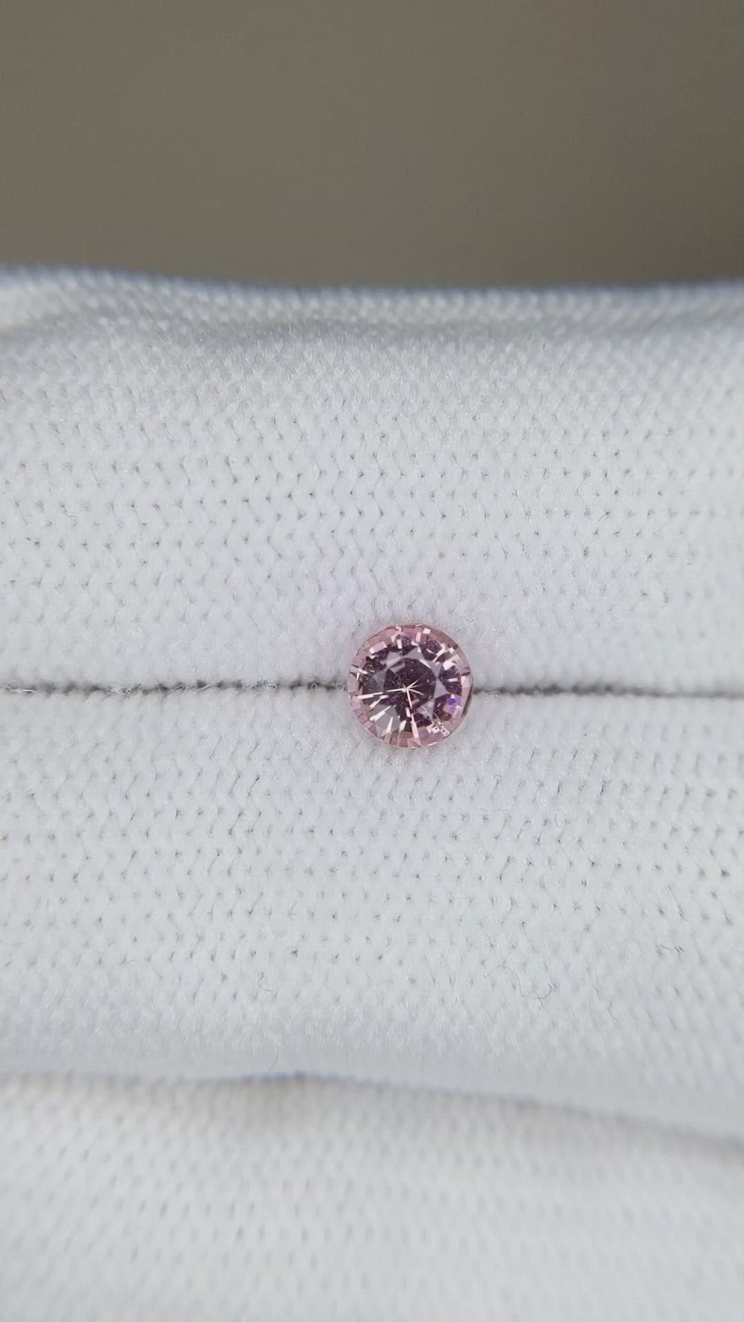 0.55 Ct. Purplish Pink Garnet from Ceylon (Sri Lanka) Size Video