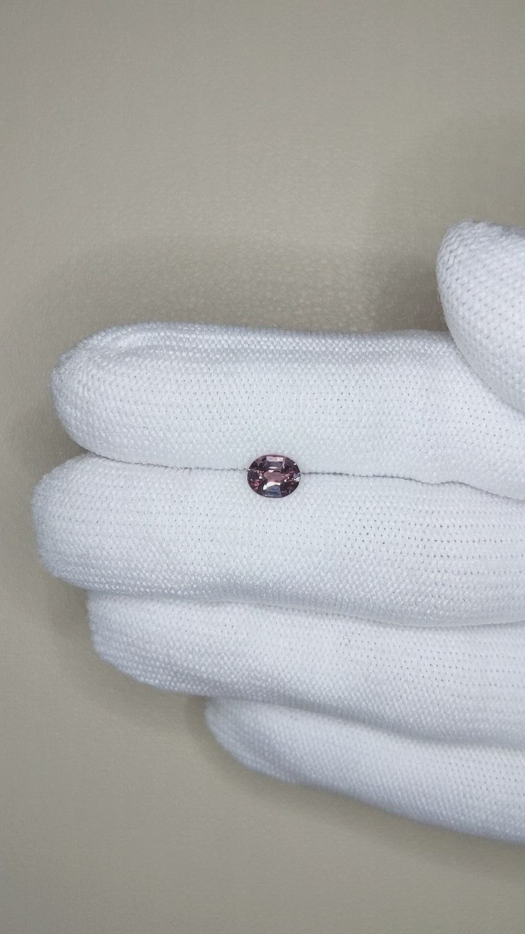 0.68 Ct. Reddish Pink Garnet from Ceylon (Sri Lanka) Size Video