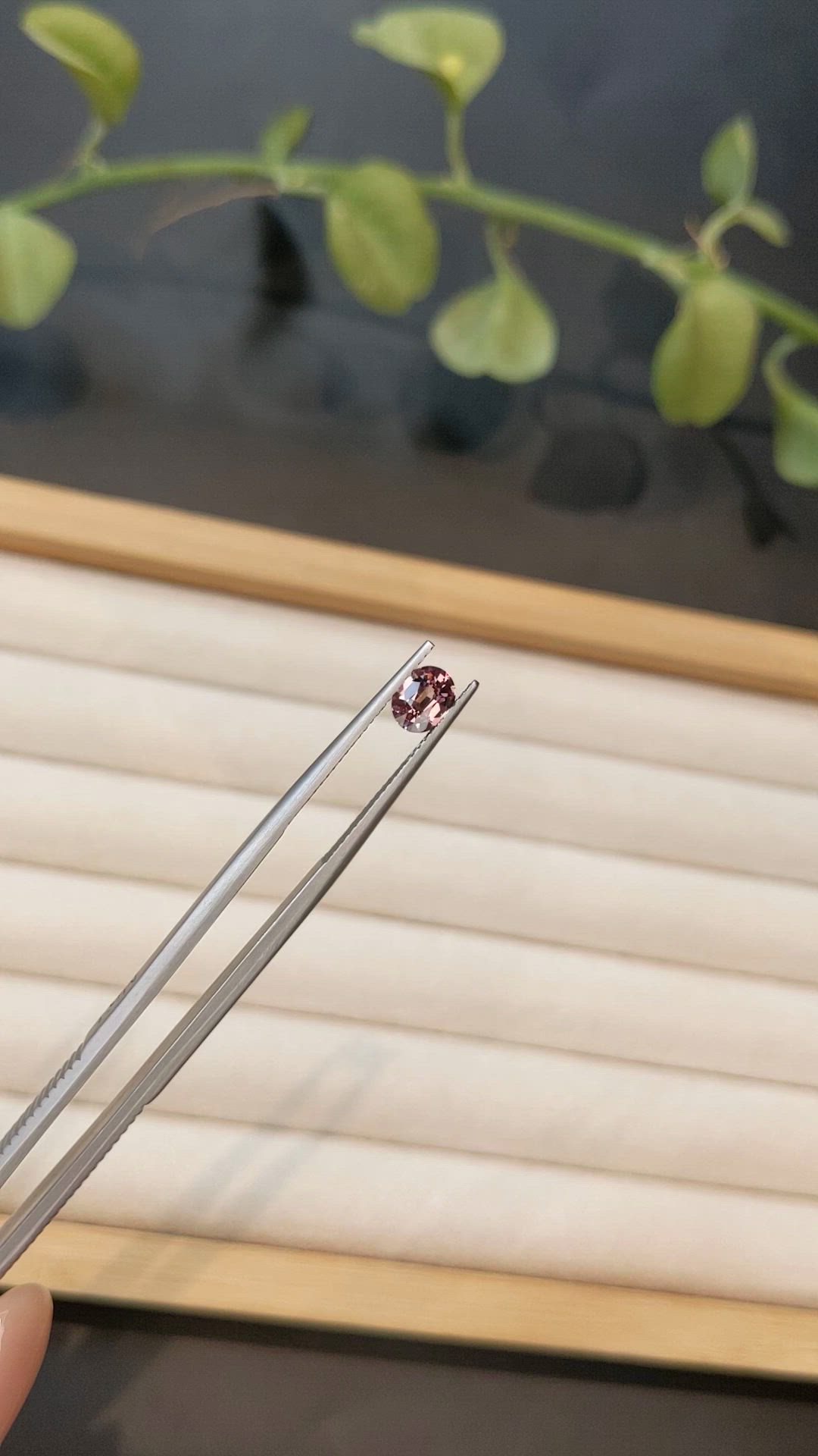 0.68 Ct. Reddish Pink Garnet from Ceylon (Sri Lanka) Size Video