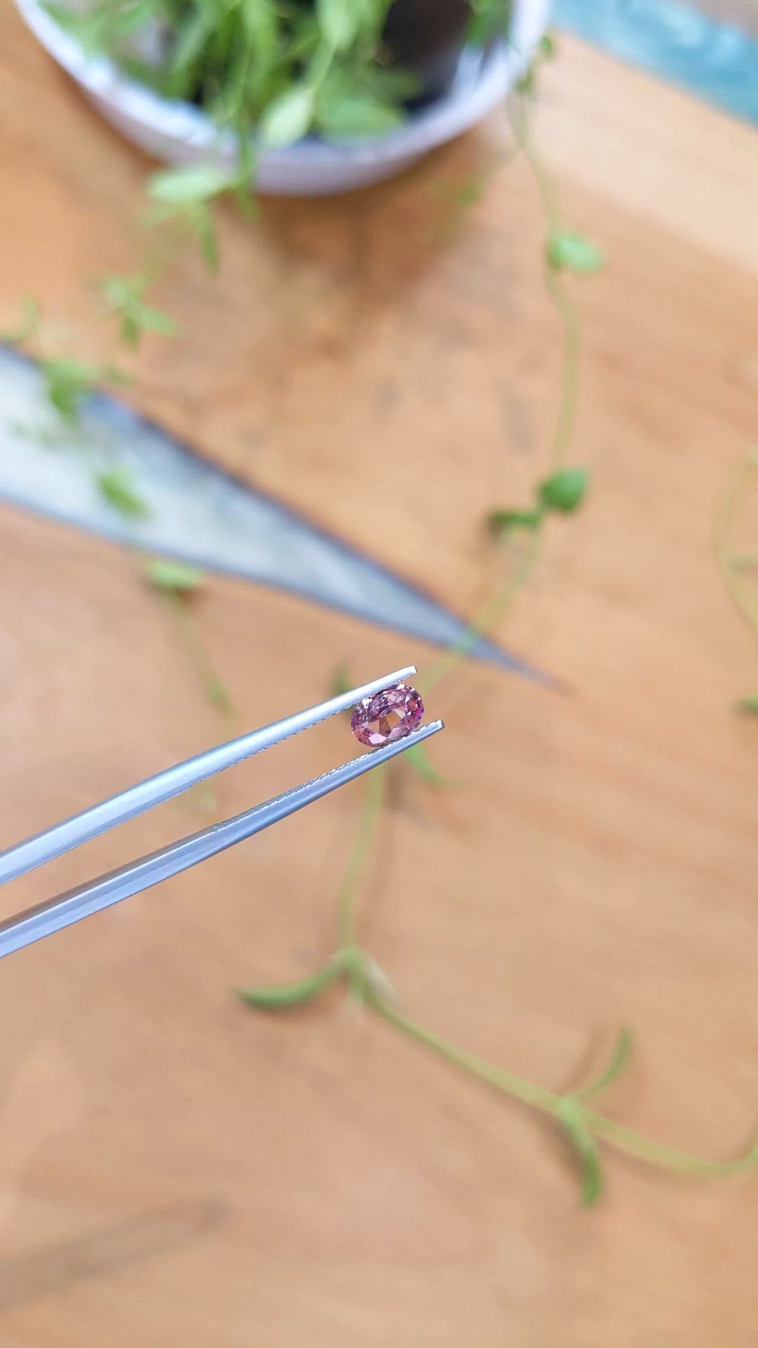 0.52 Ct. Pink Garnet from Ceylon (Sri Lanka) Size Video