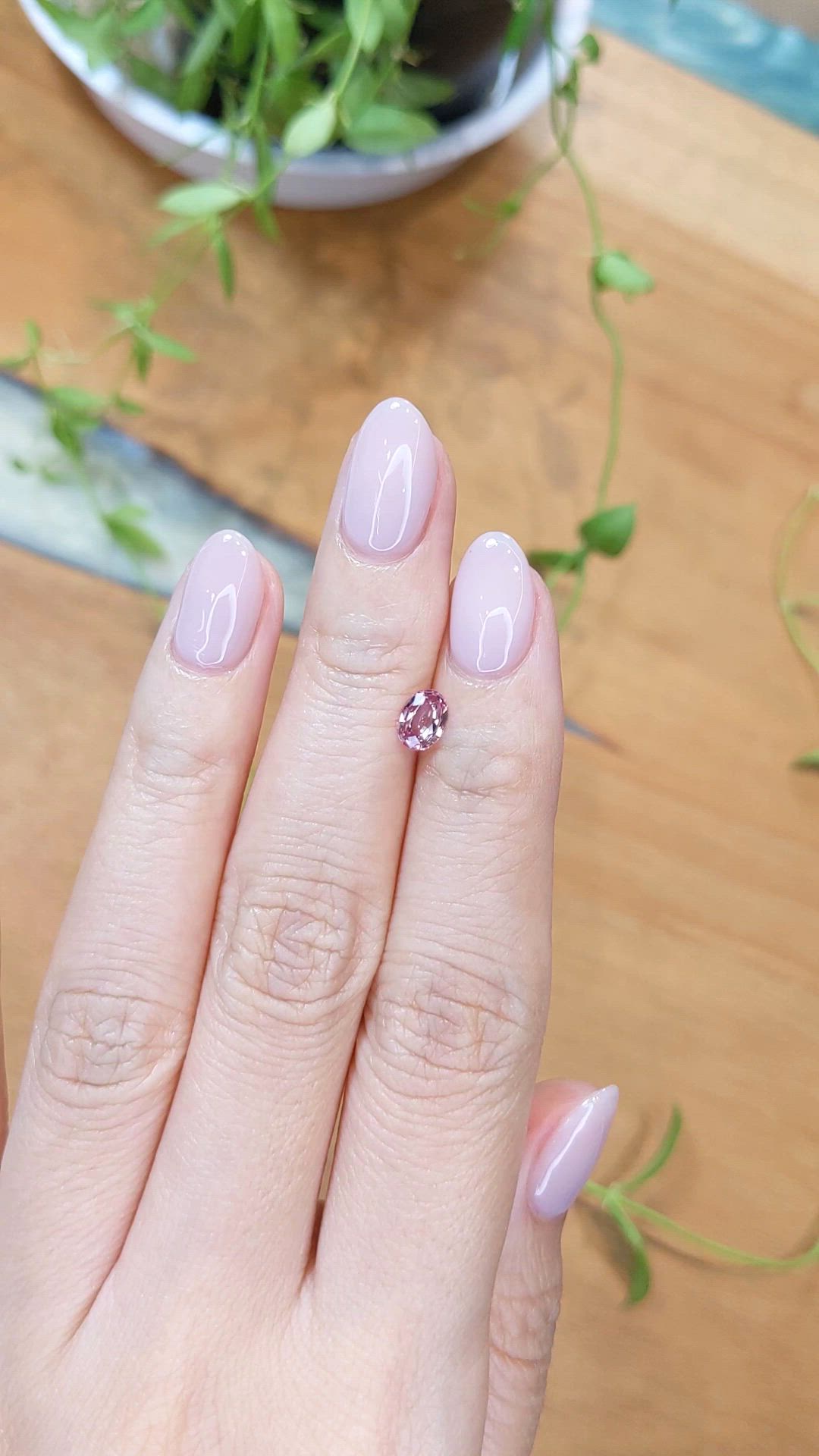 0.52 Ct. Pink Garnet from Ceylon (Sri Lanka) Size Video