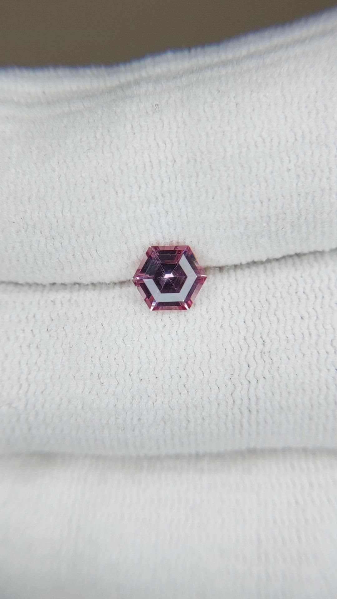 0.75 Ct. Pink Garnet from Ceylon (Sri Lanka) Size Video