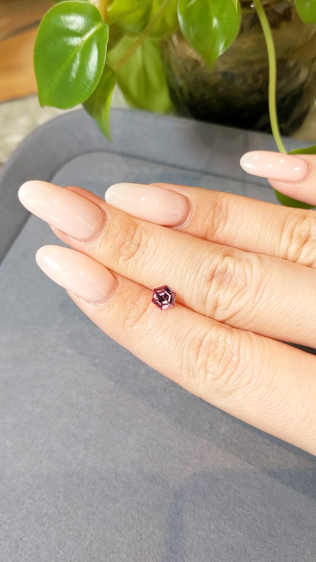 0.75 Ct. Pink Garnet from Ceylon (Sri Lanka) Size Video