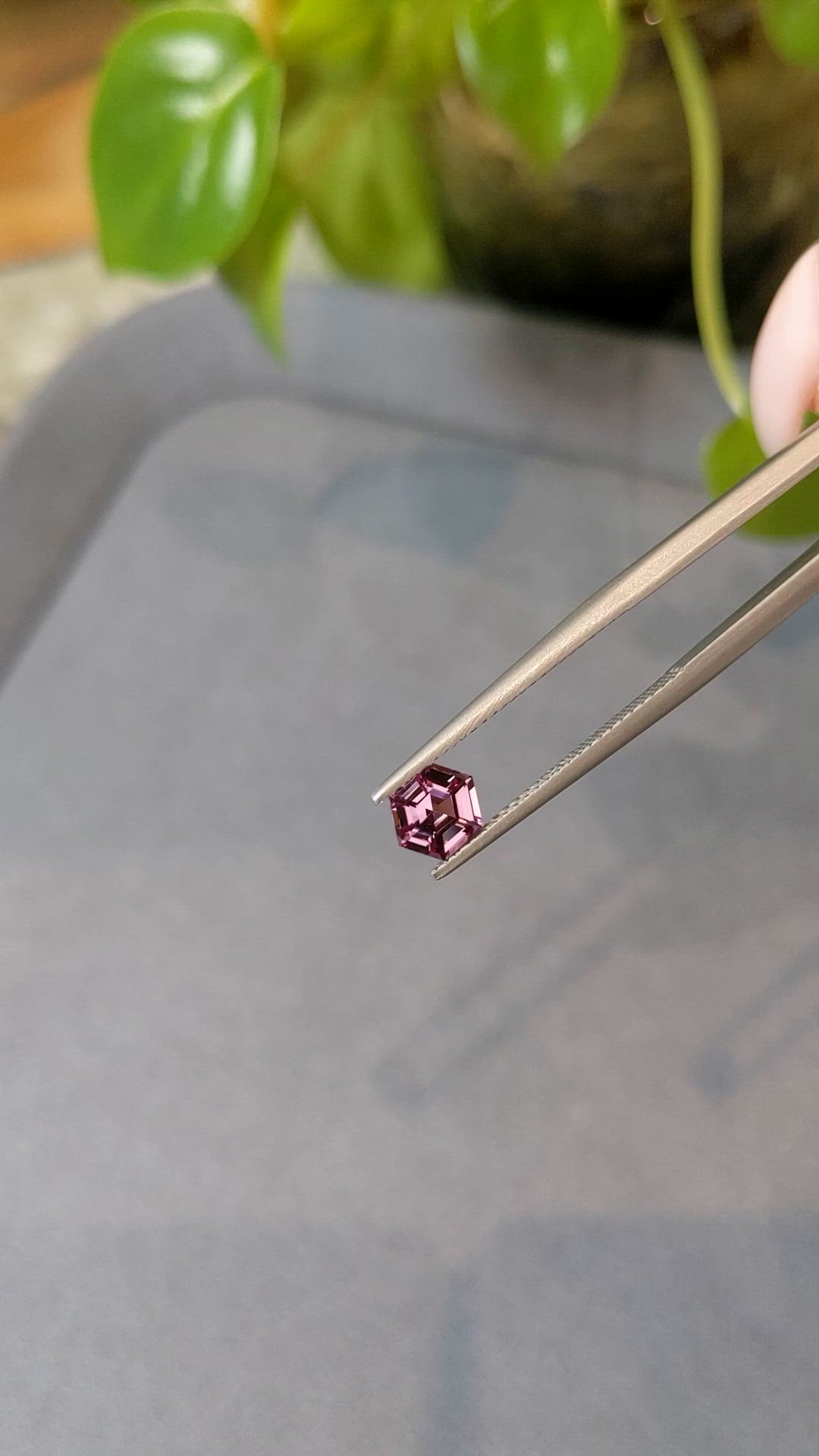 0.75 Ct. Pink Garnet from Ceylon (Sri Lanka) Size Video