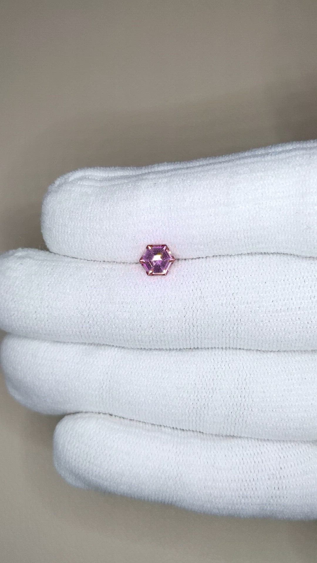 0.75 Ct. Pink Garnet from Ceylon (Sri Lanka) Size Video