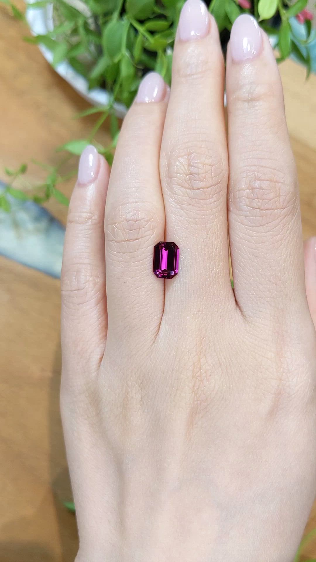 1.93 Ct. Purplish Pink Garnet from Ceylon (Sri Lanka) Size Video