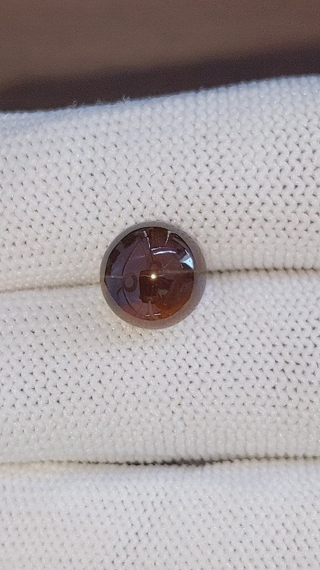 6.64 Ct. Brown Cabochon Chrysoberyl from Ceylon (Sri Lanka) Size Video