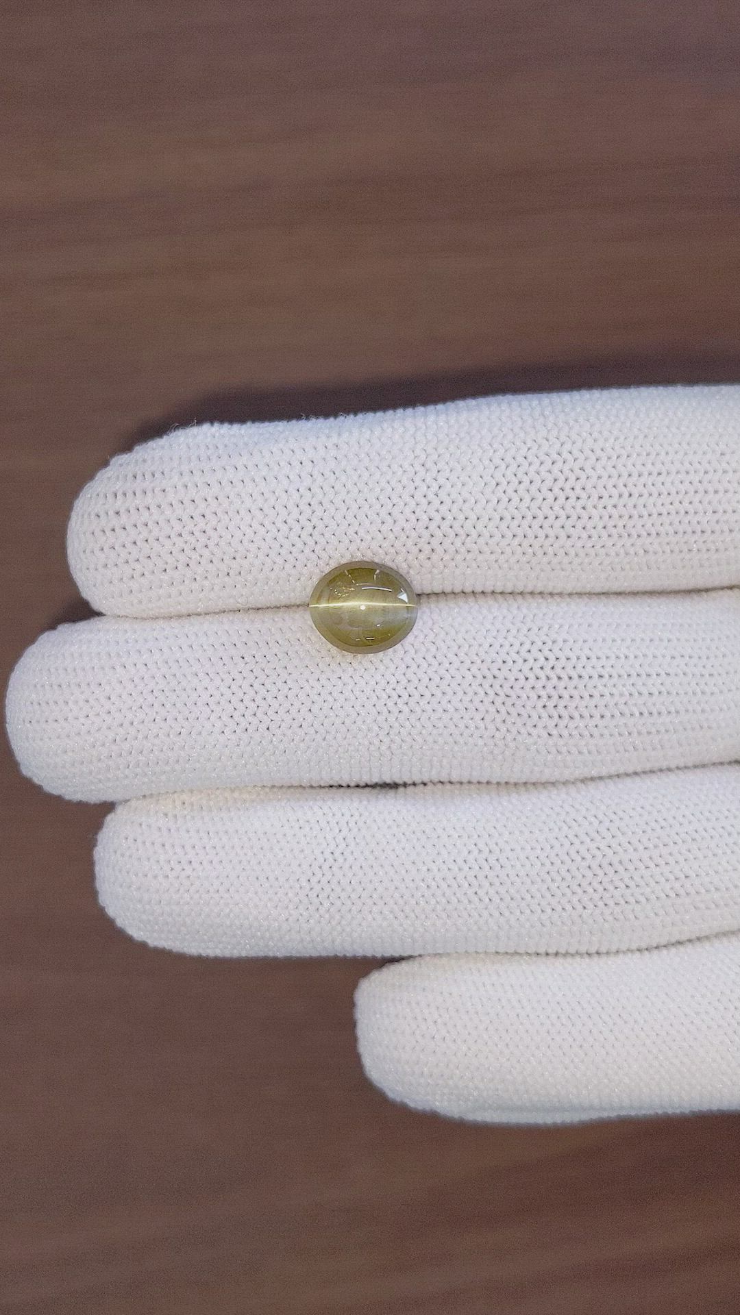 4.51 Ct. Brown Cabochon Chrysoberyl from Tanzania Size Video