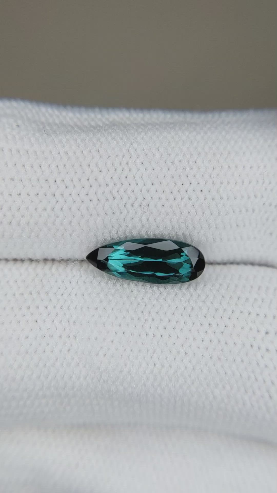 1.28 Ct. Bluish Green Tourmaline from Brazil Size Video