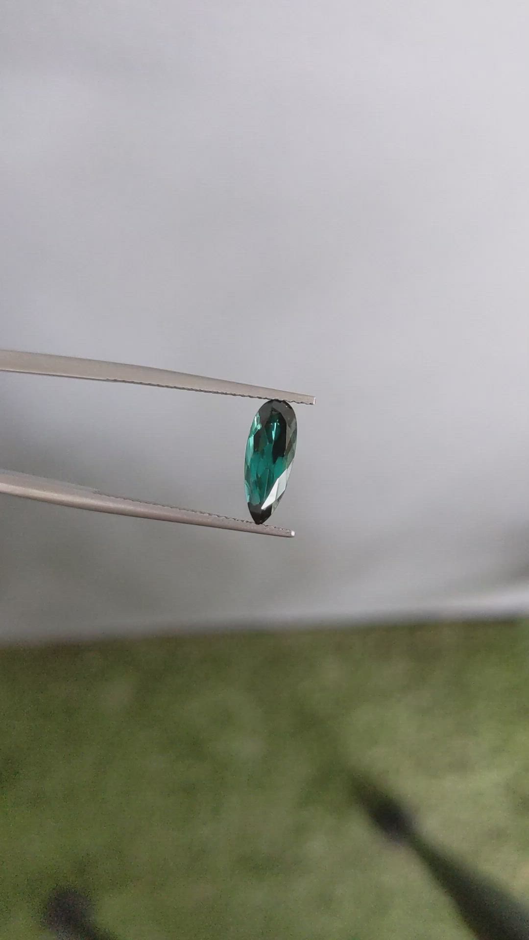 1.28 Ct. Bluish Green Tourmaline from Brazil Size Video