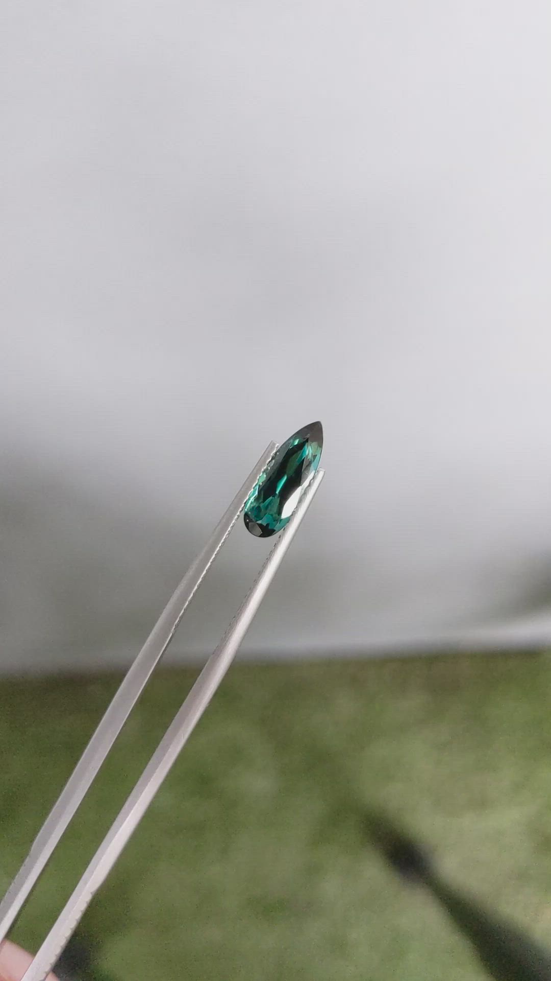 1.28 Ct. Bluish Green Tourmaline from Brazil Size Video