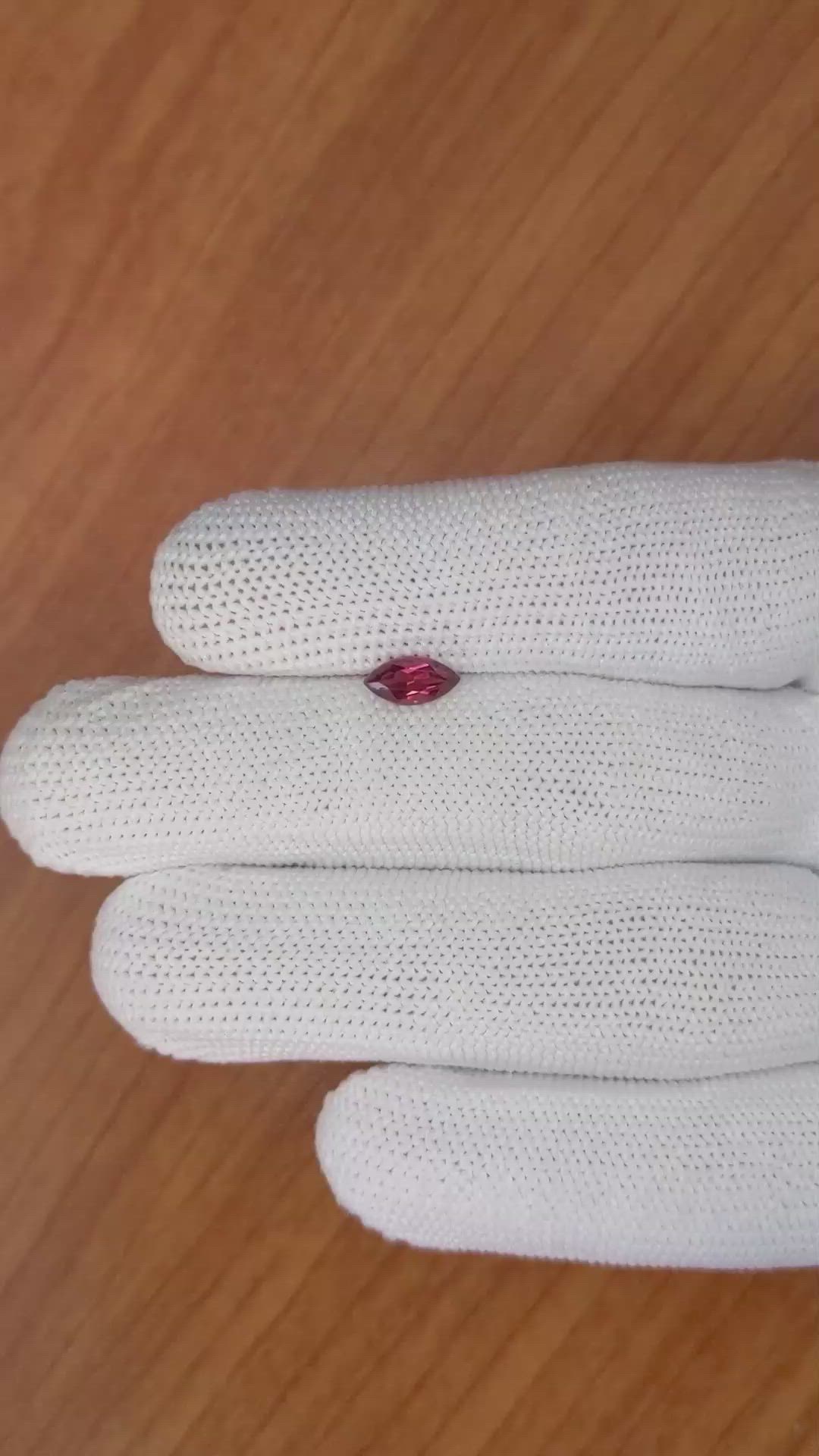 0.74 Ct. Garnet from Ceylon (Sri Lanka) Size Video