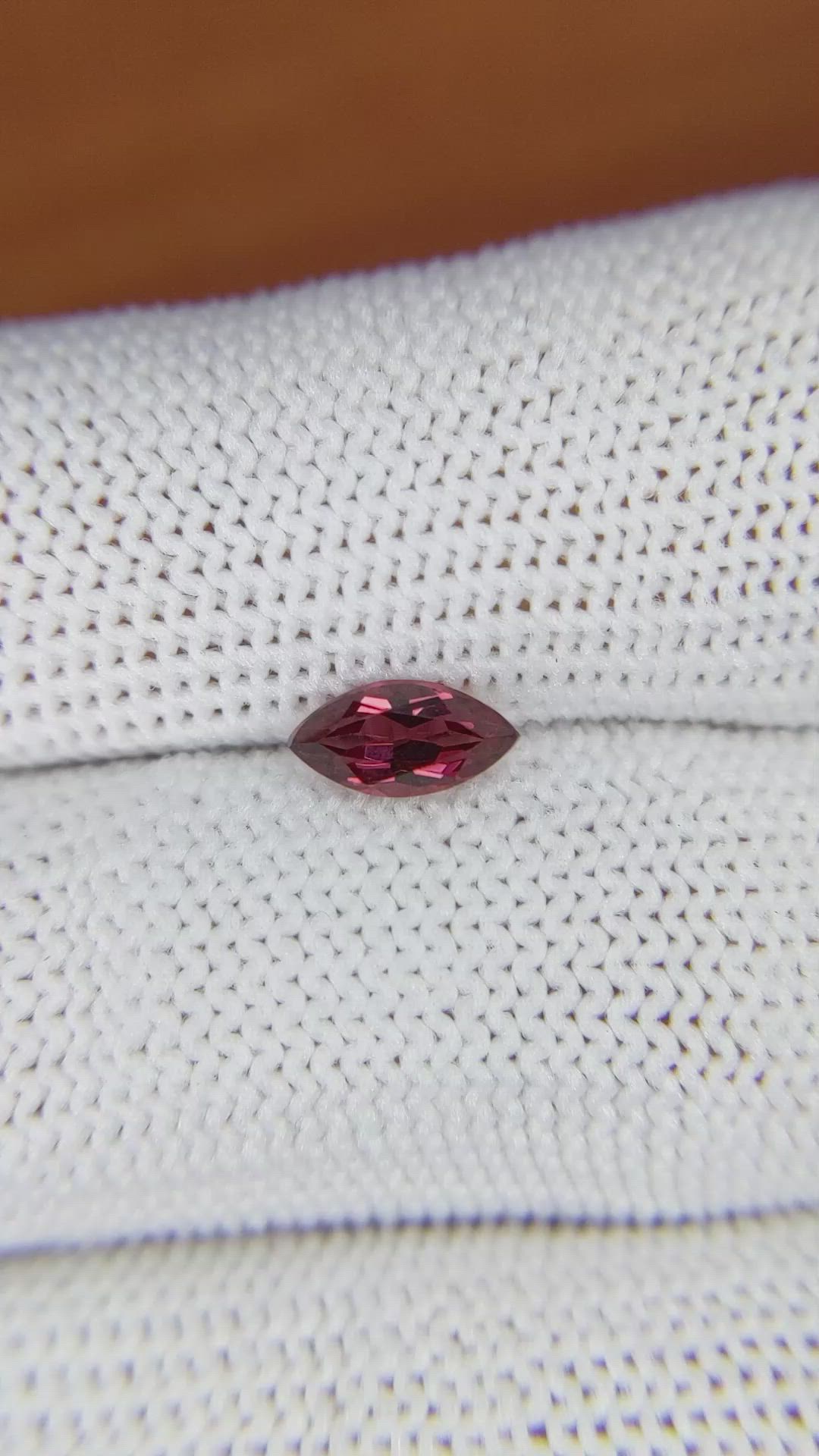 0.74 Ct. Garnet from Ceylon (Sri Lanka) Size Video
