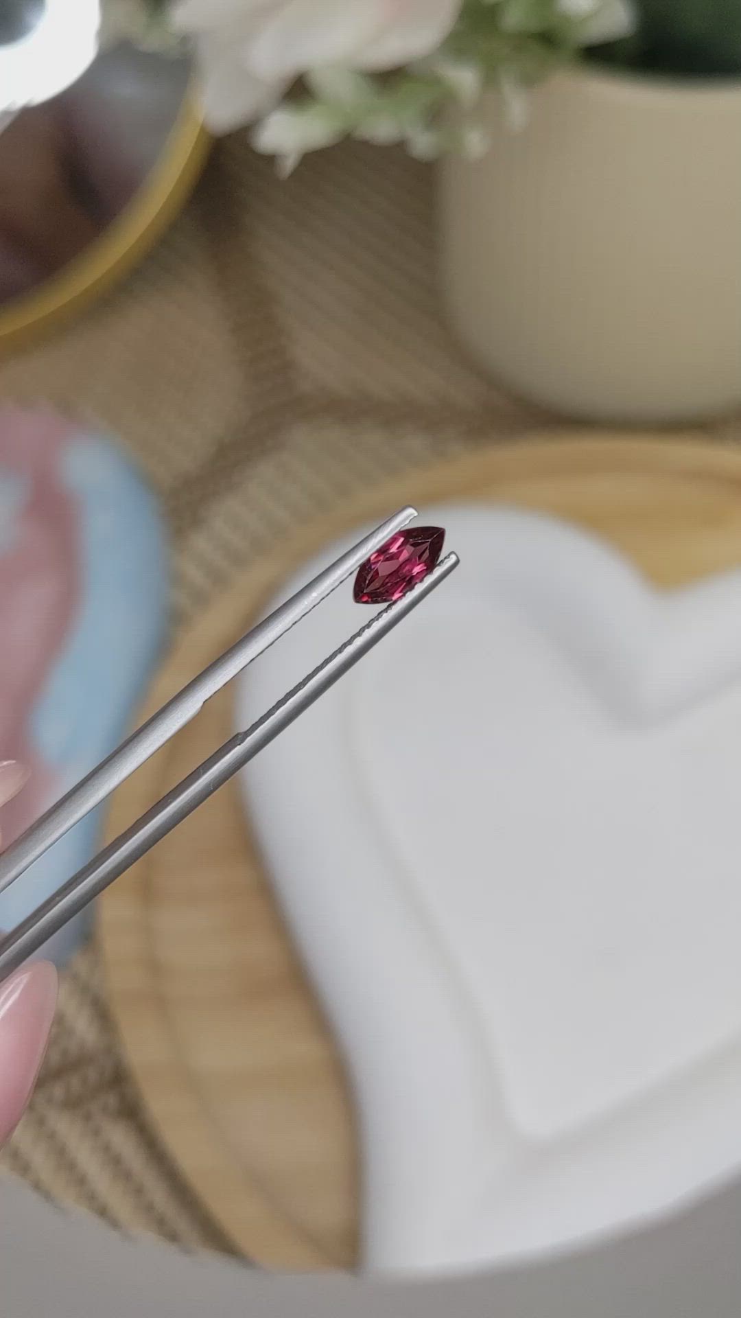 0.74 Ct. Garnet from Ceylon (Sri Lanka) Size Video
