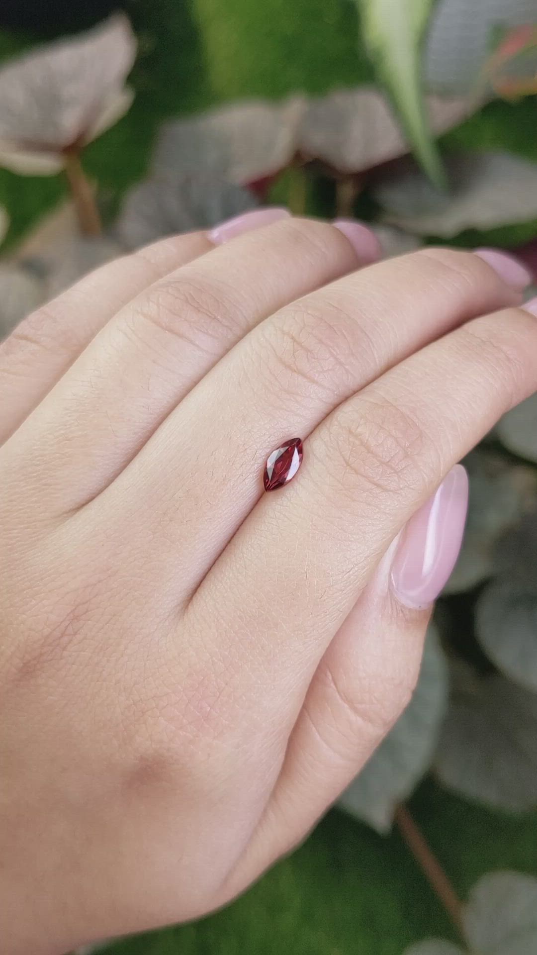 0.70 Ct. Garnet from Ceylon (Sri Lanka) Size Video