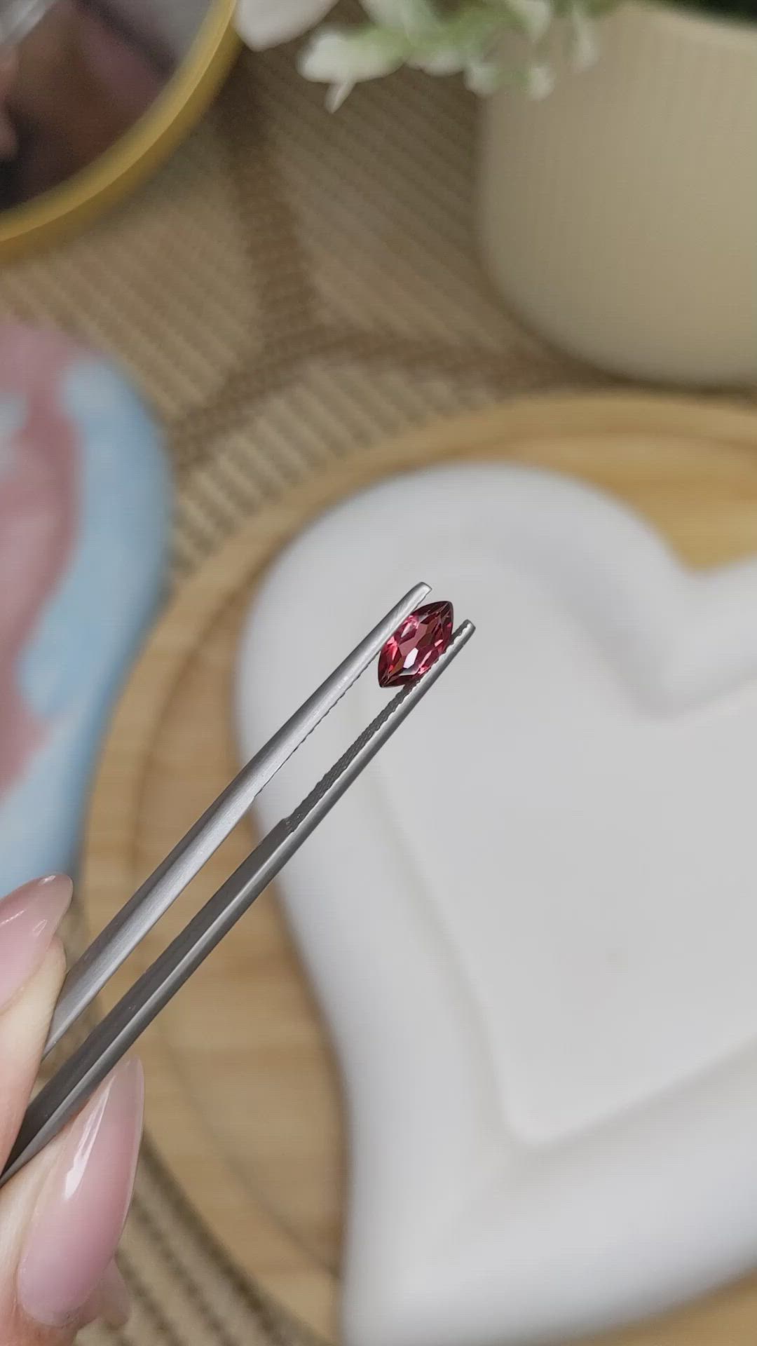 0.70 Ct. Garnet from Ceylon (Sri Lanka) Size Video