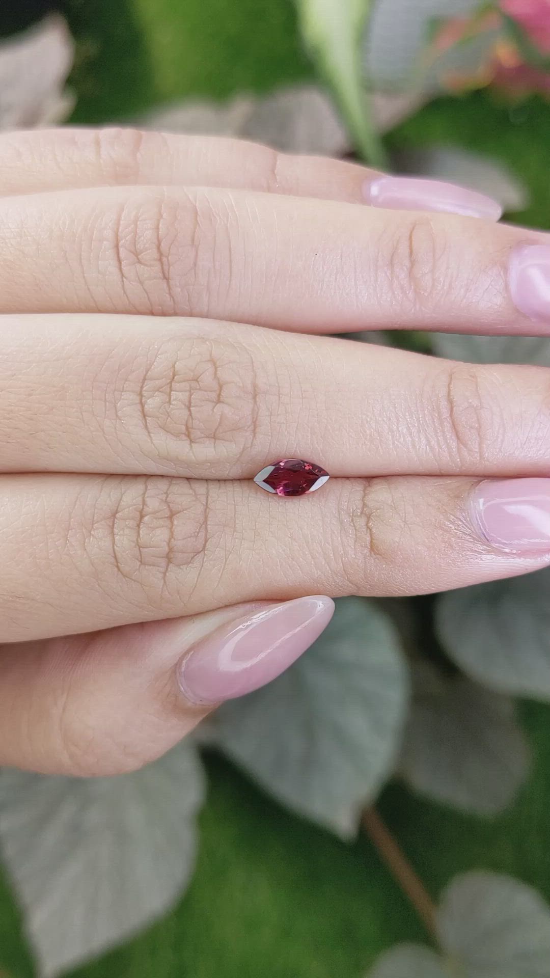 0.70 Ct. Garnet from Ceylon (Sri Lanka) Size Video