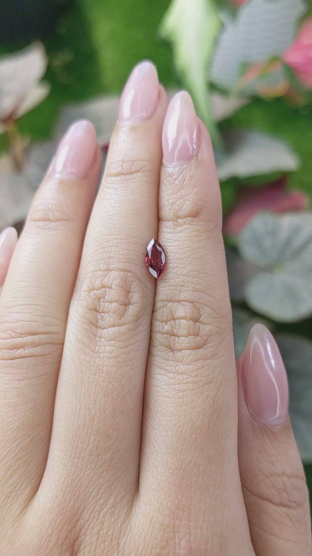 0.70 Ct. Garnet from Ceylon (Sri Lanka) Size Video