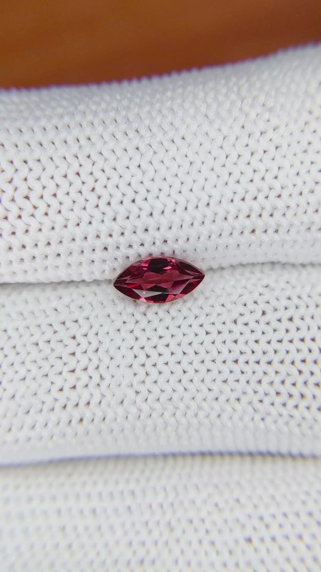 0.70 Ct. Garnet from Ceylon (Sri Lanka) Size Video