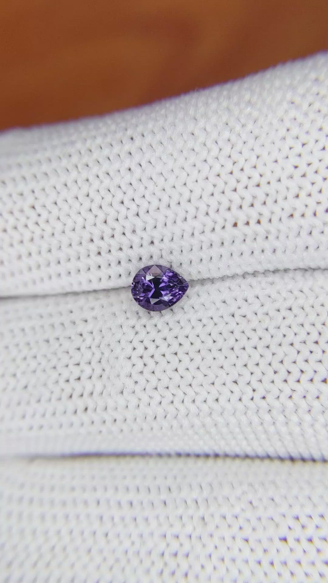 0.53 Ct. Violet Spinel from Ceylon (Sri Lanka) Size Video