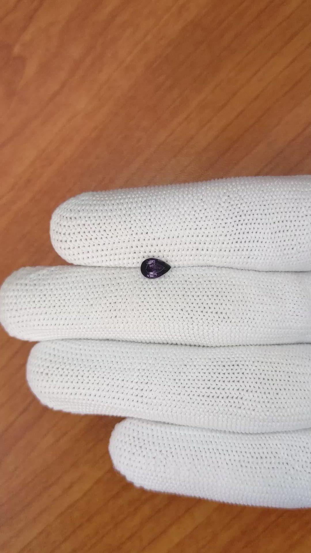 0.50 Ct. Purple Spinel from Ceylon (Sri Lanka) Size Video