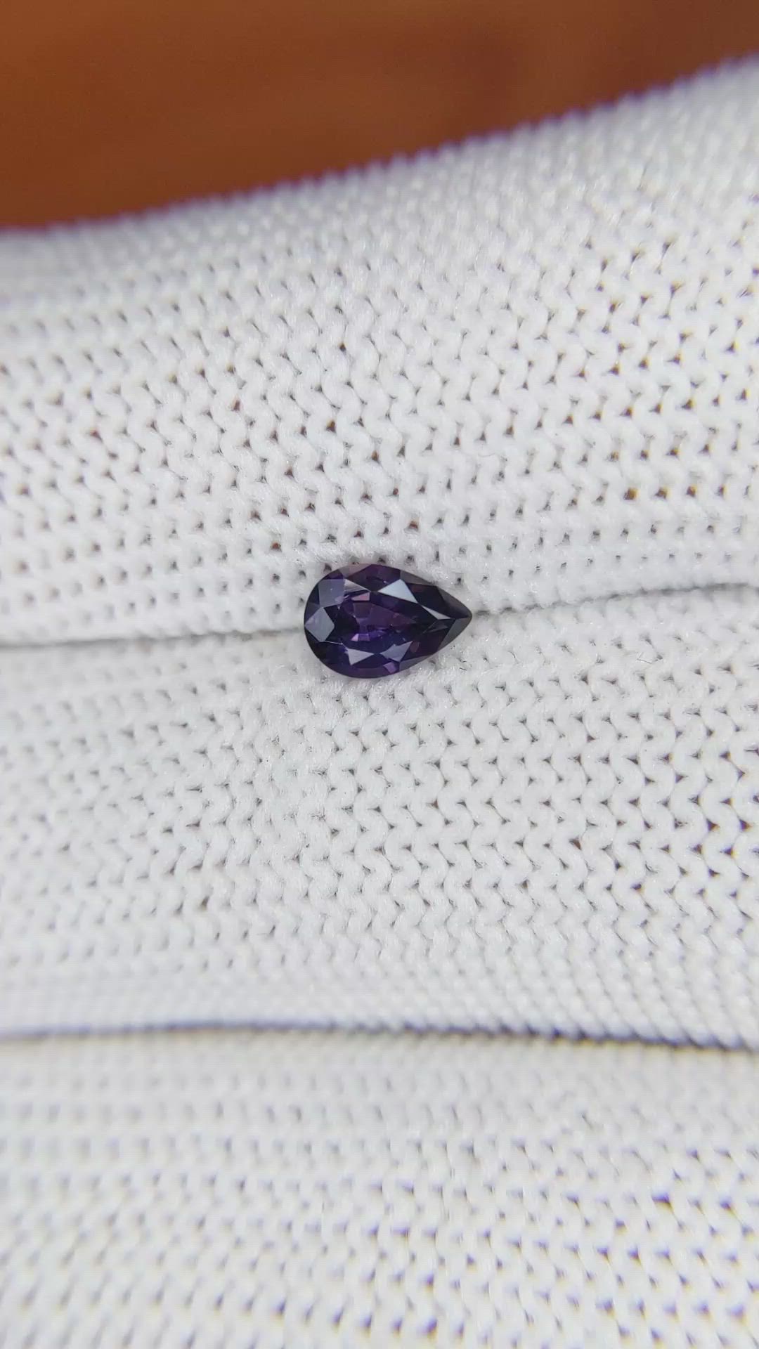 0.50 Ct. Purple Spinel from Ceylon (Sri Lanka) Size Video