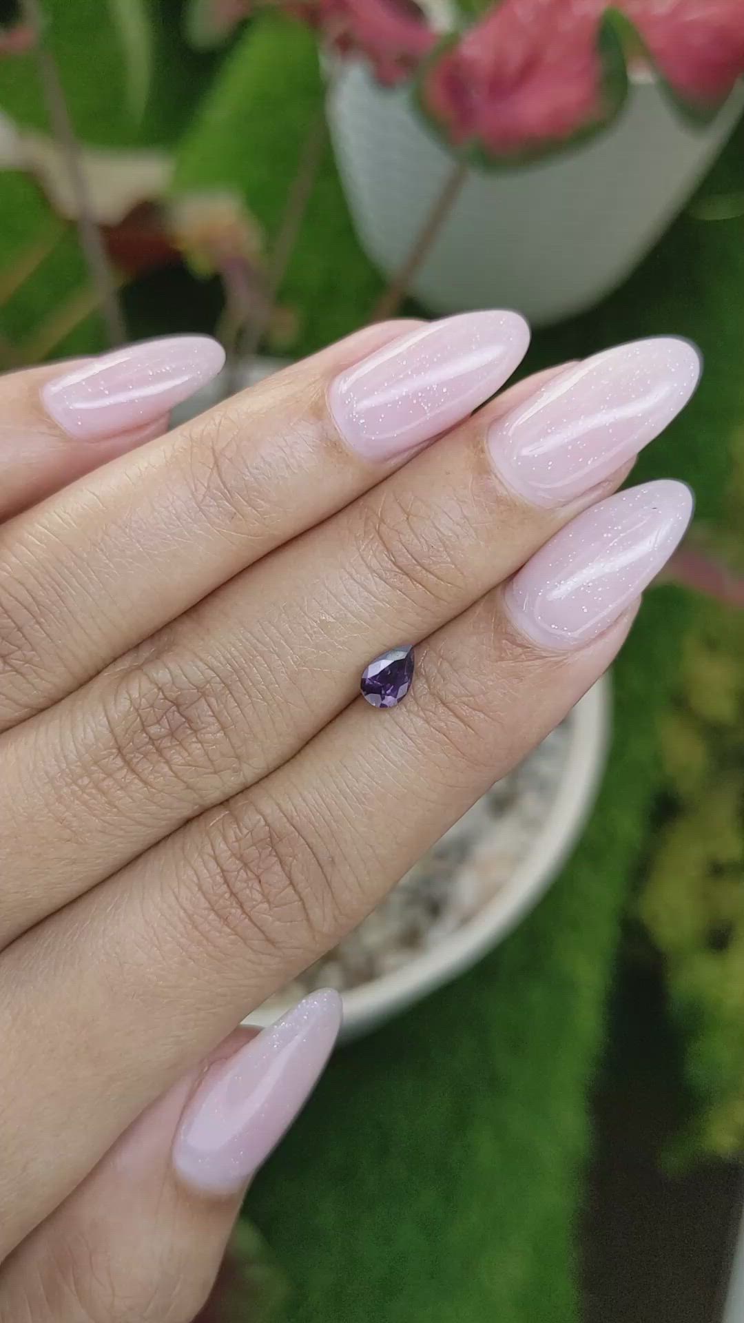 0.50 Ct. Purple Spinel from Ceylon (Sri Lanka) Size Video