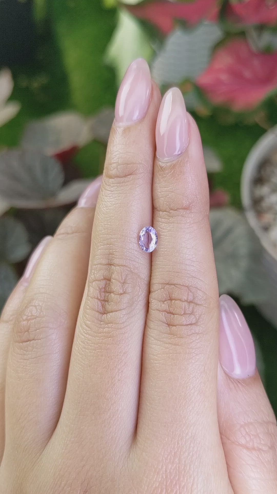 0.63 Ct. Purple Spinel from Ceylon (Sri Lanka) Size Video