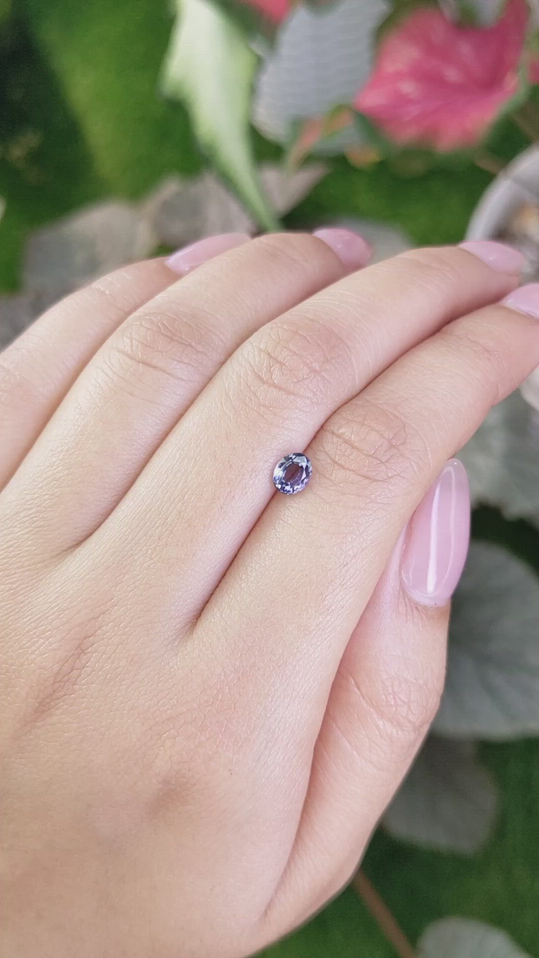 0.72 Ct. Greyish Violet Spinel from Ceylon (Sri Lanka) Size Video