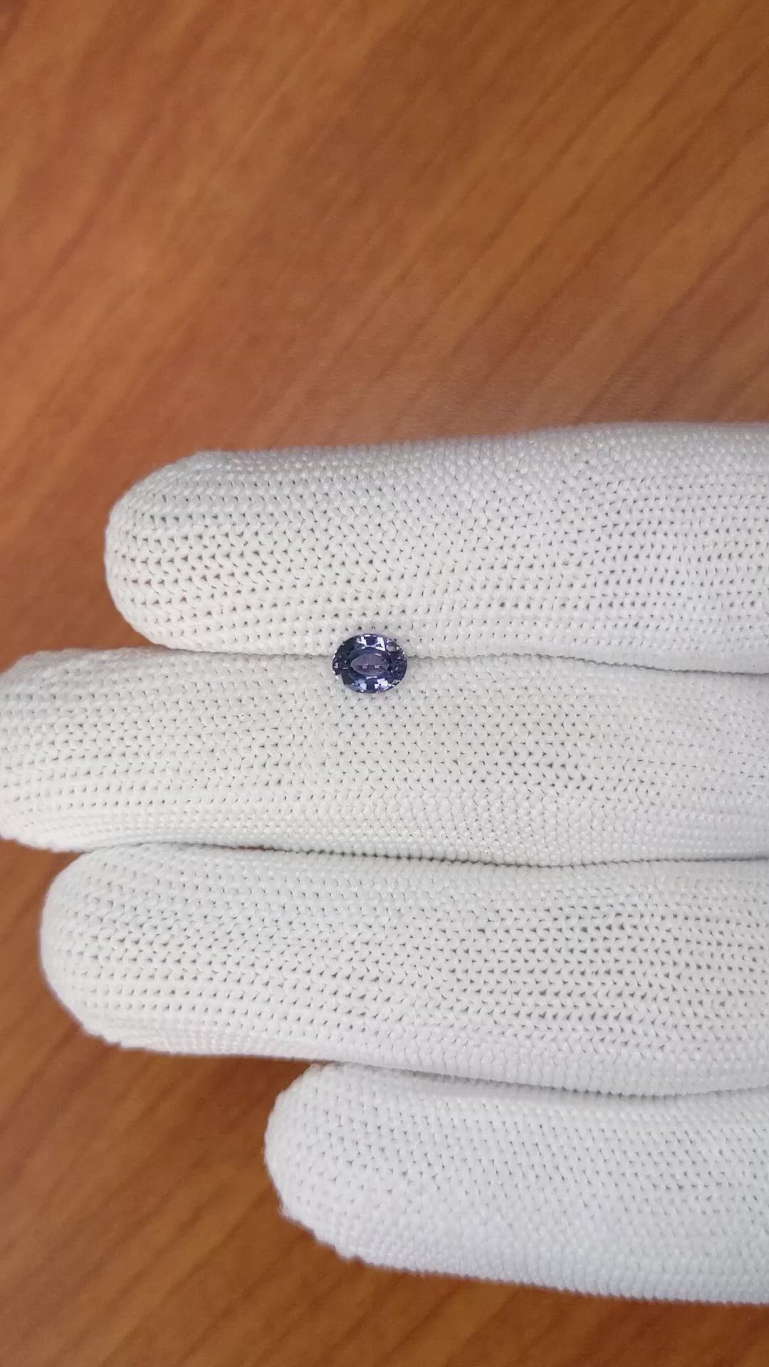 0.72 Ct. Greyish Violet Spinel from Ceylon (Sri Lanka) Size Video