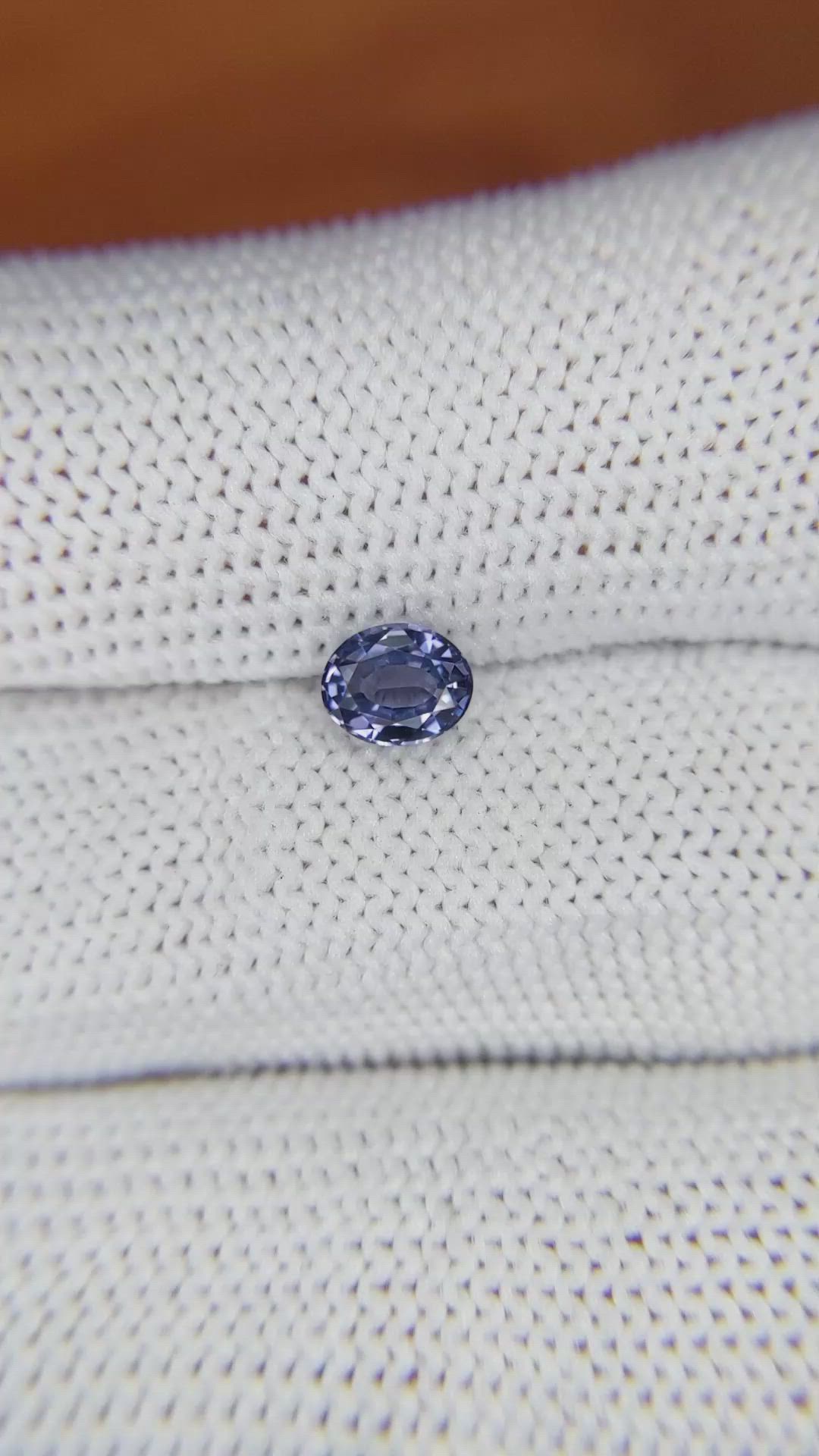0.72 Ct. Greyish Violet Spinel from Ceylon (Sri Lanka) Size Video