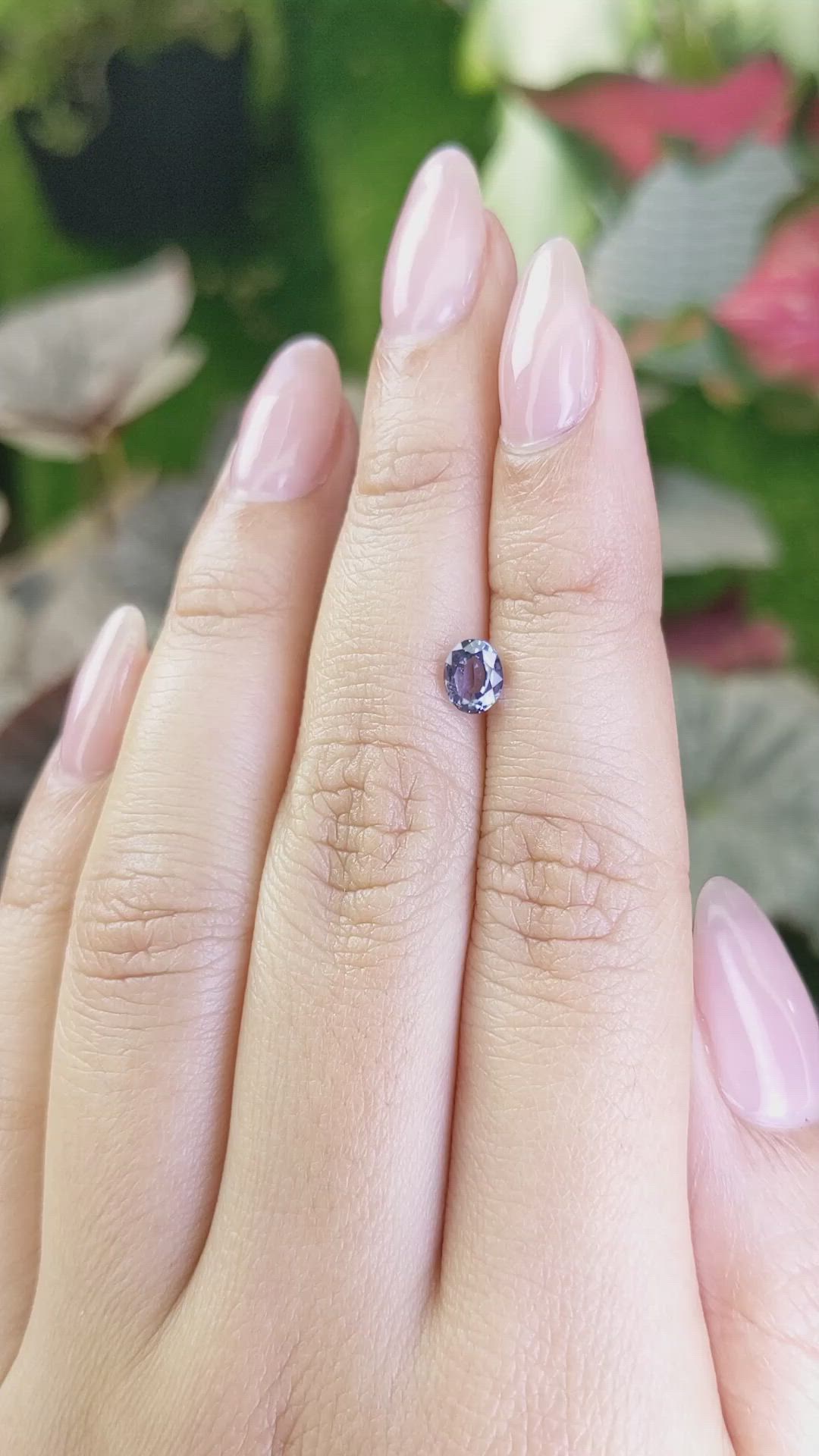 0.72 Ct. Greyish Violet Spinel from Ceylon (Sri Lanka) Size Video