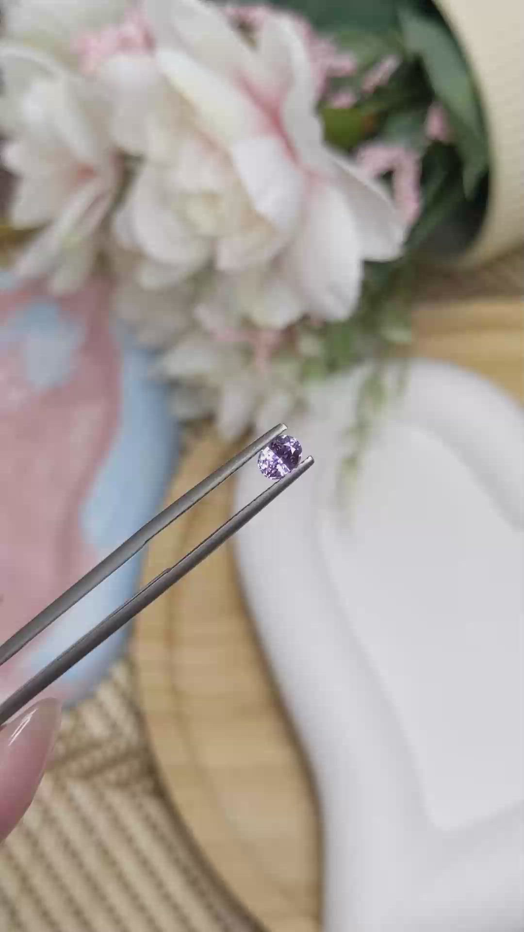 0.58 Ct. Spinel from Ceylon (Sri Lanka) Size Video