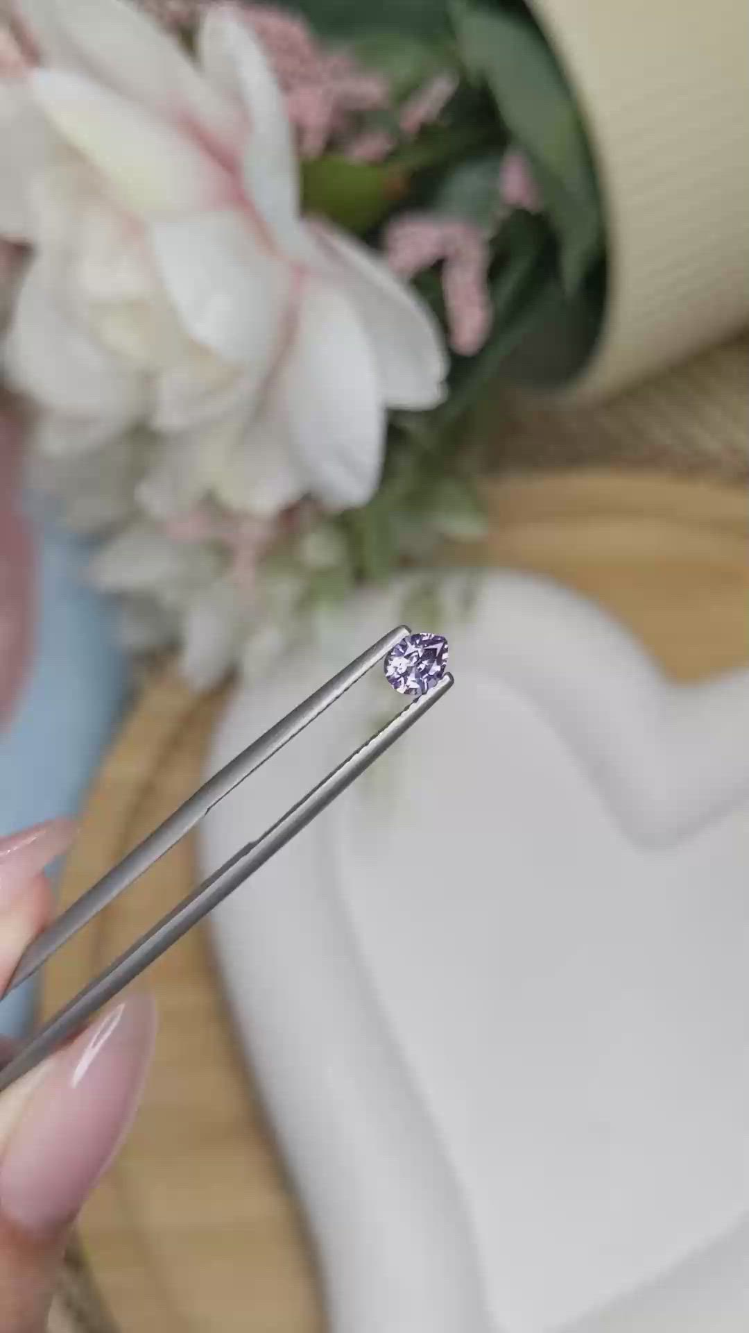 0.42 Ct. Spinel from Ceylon (Sri Lanka) Size Video