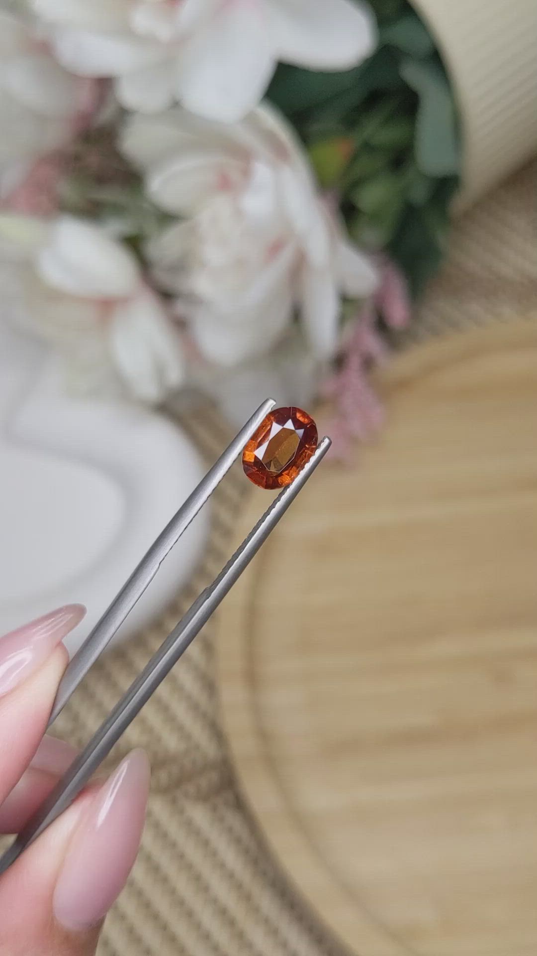 1.90 Ct. Hessonite Garnet from Madagascar Size Video